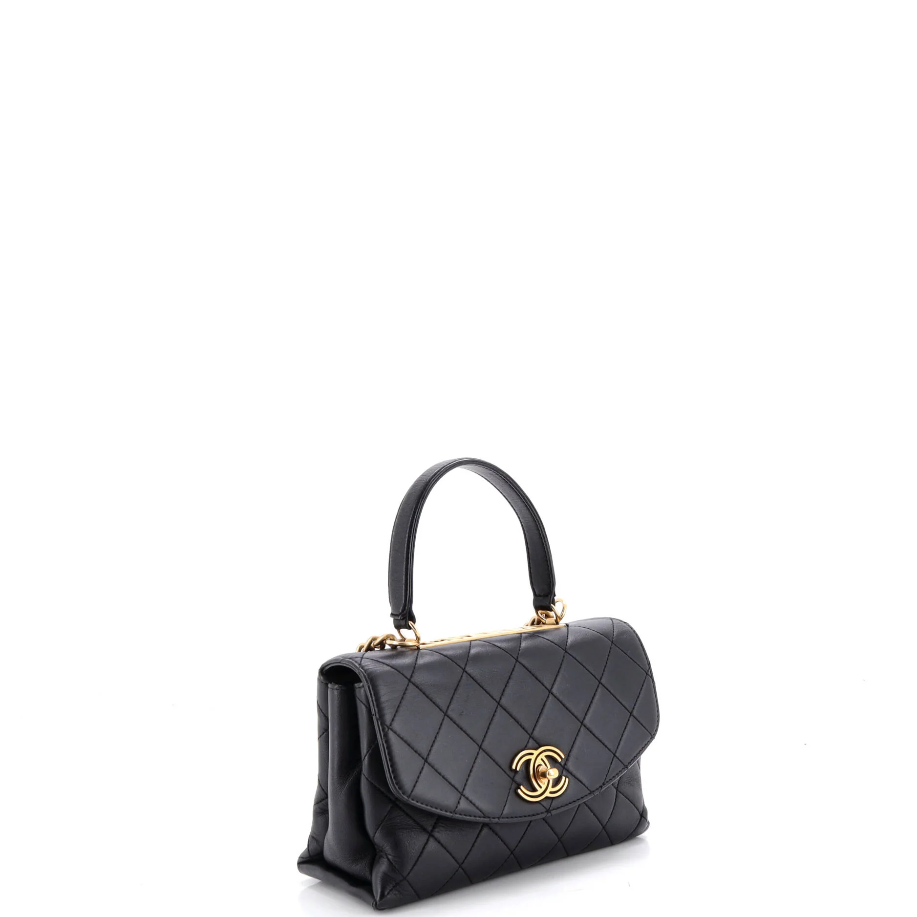 Trendy Spirit Top Handle Bag Quilted Lambskin Medium - Image 3