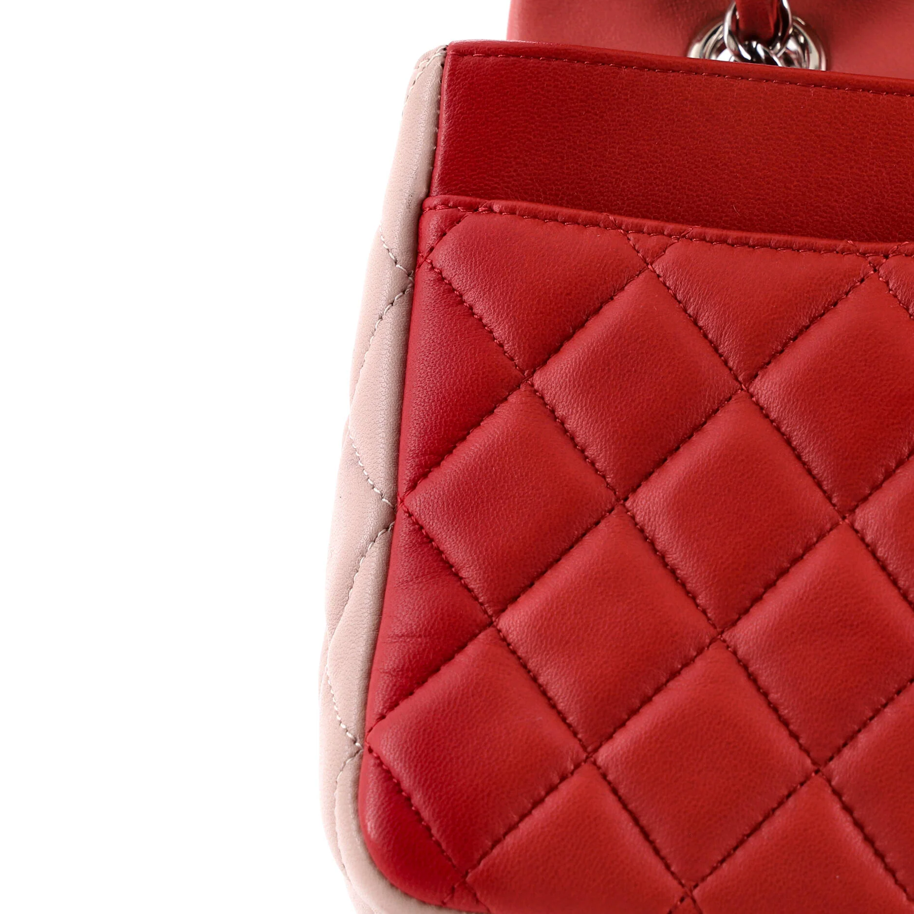 Tricolor Valentine Crystal Hearts Flap Bag Quilted Lambskin Medium - Image 8