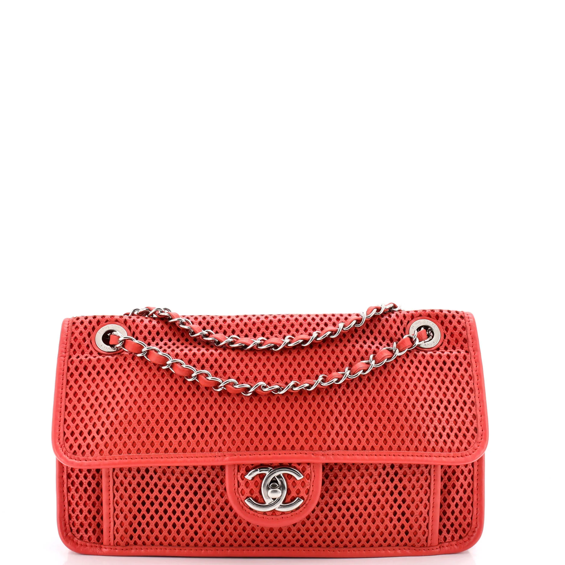 Up In The Air Flap Bag Perforated Leather Medium