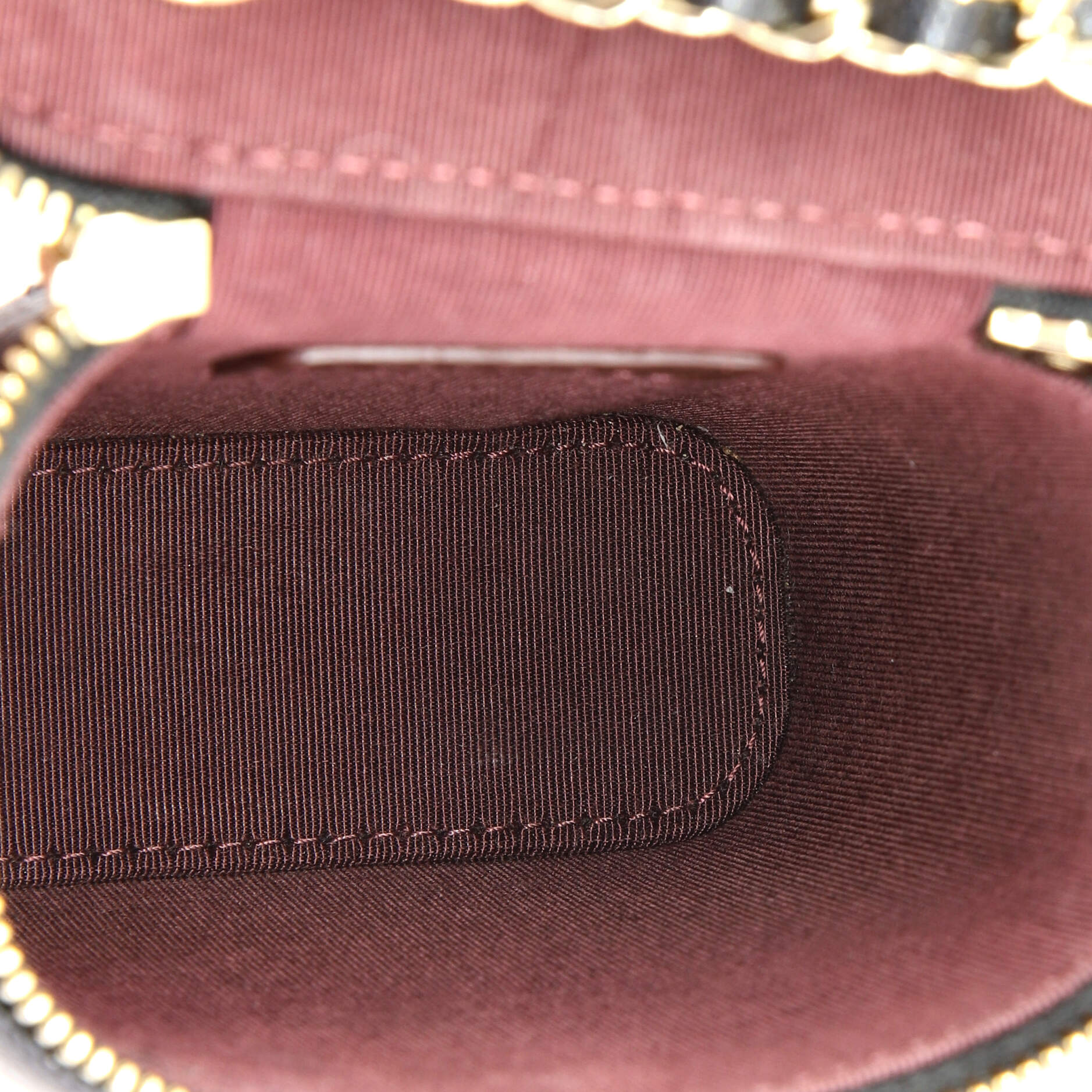 Vertical Classic Vanity Case with Chain Quilted Caviar Small - Image 5