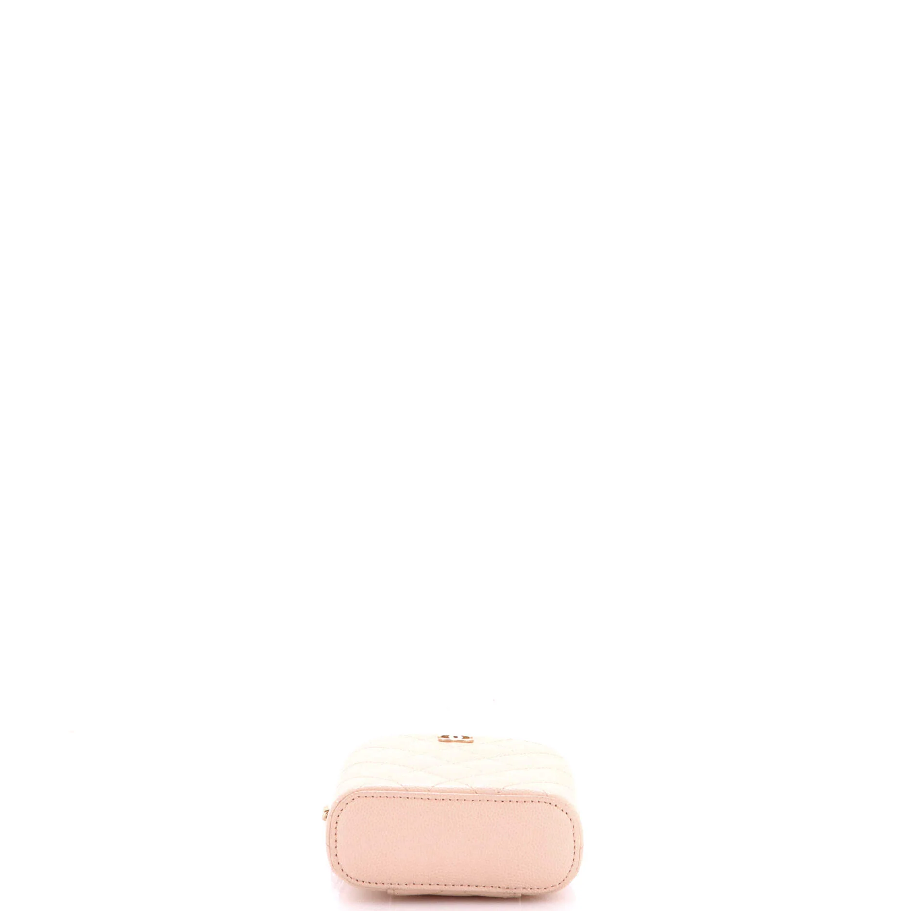 Vertical Classic Vanity Case with Chain Quilted Caviar Small - Image 5