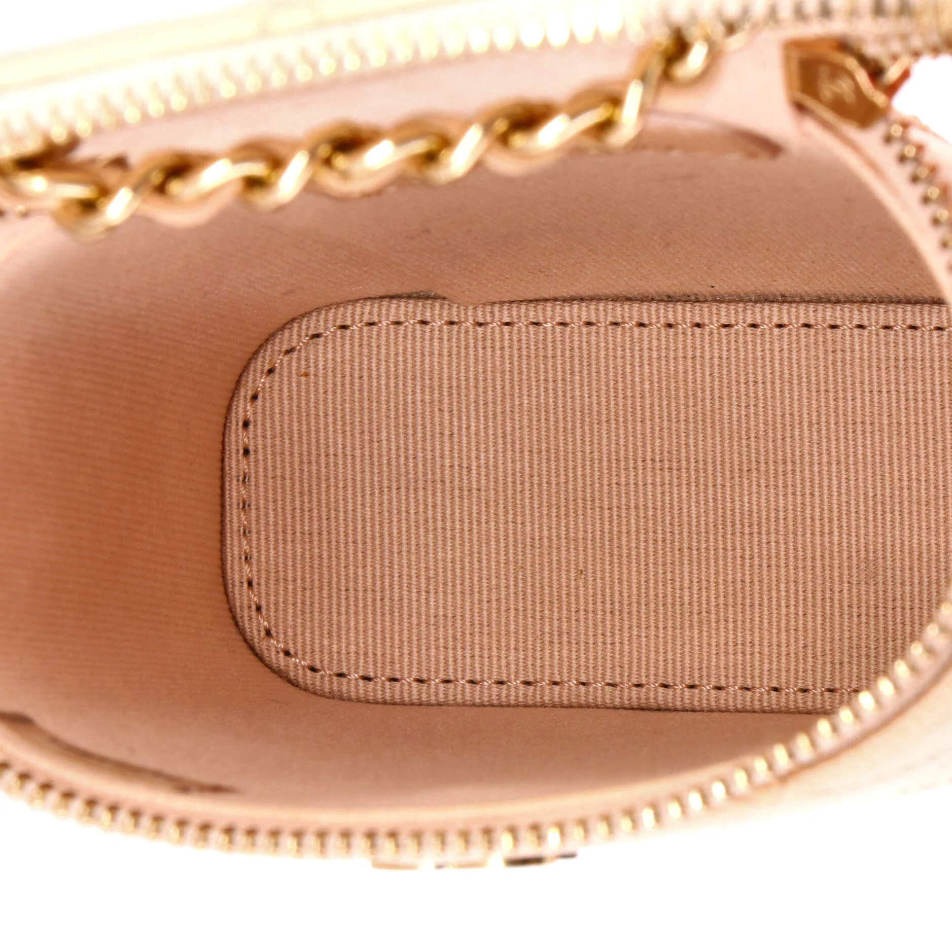 Vertical Classic Vanity Case with Chain Quilted Caviar Small - Image 6
