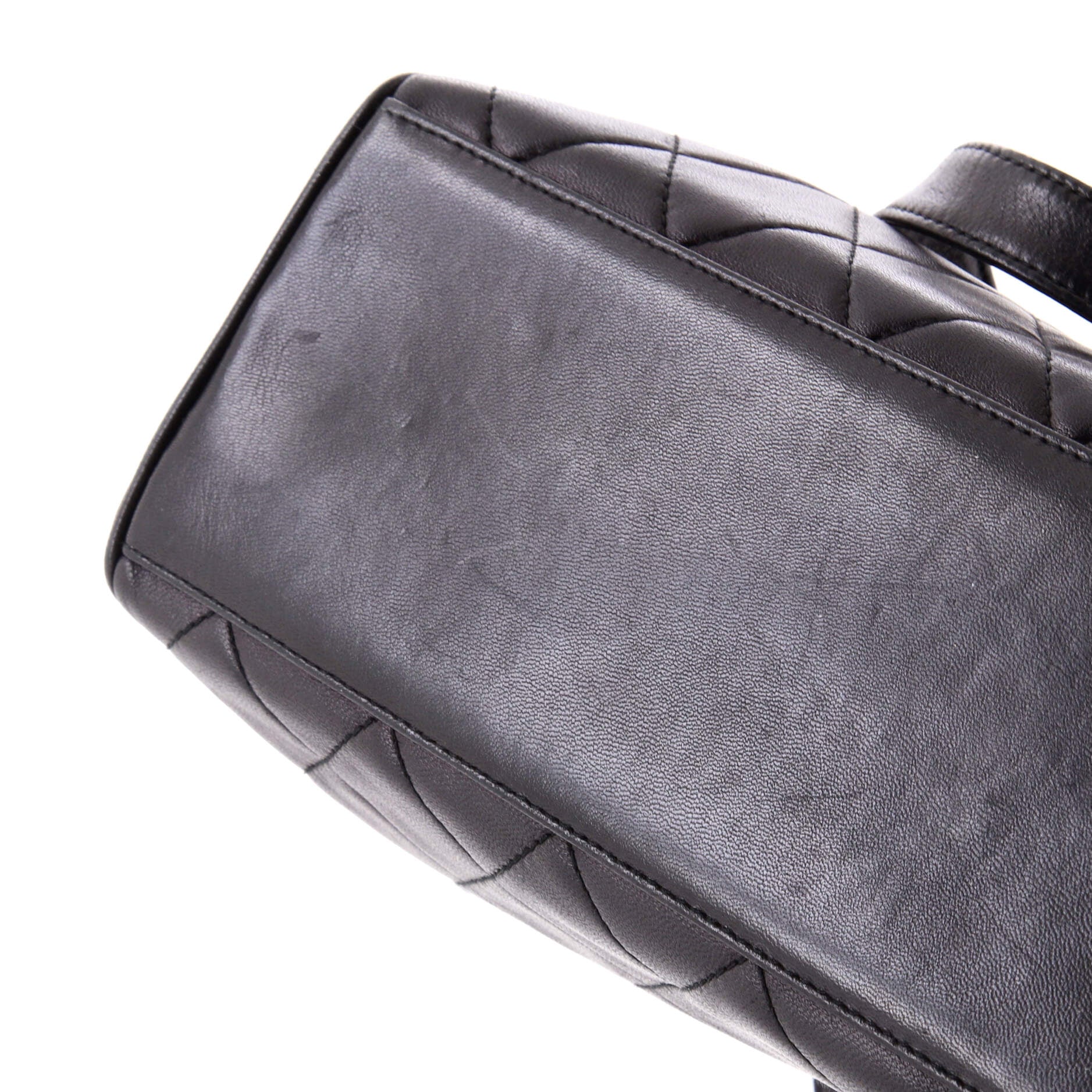 Vintage CC Front Pocket Shoulder Bag Quilted Lambskin Small - Image 6