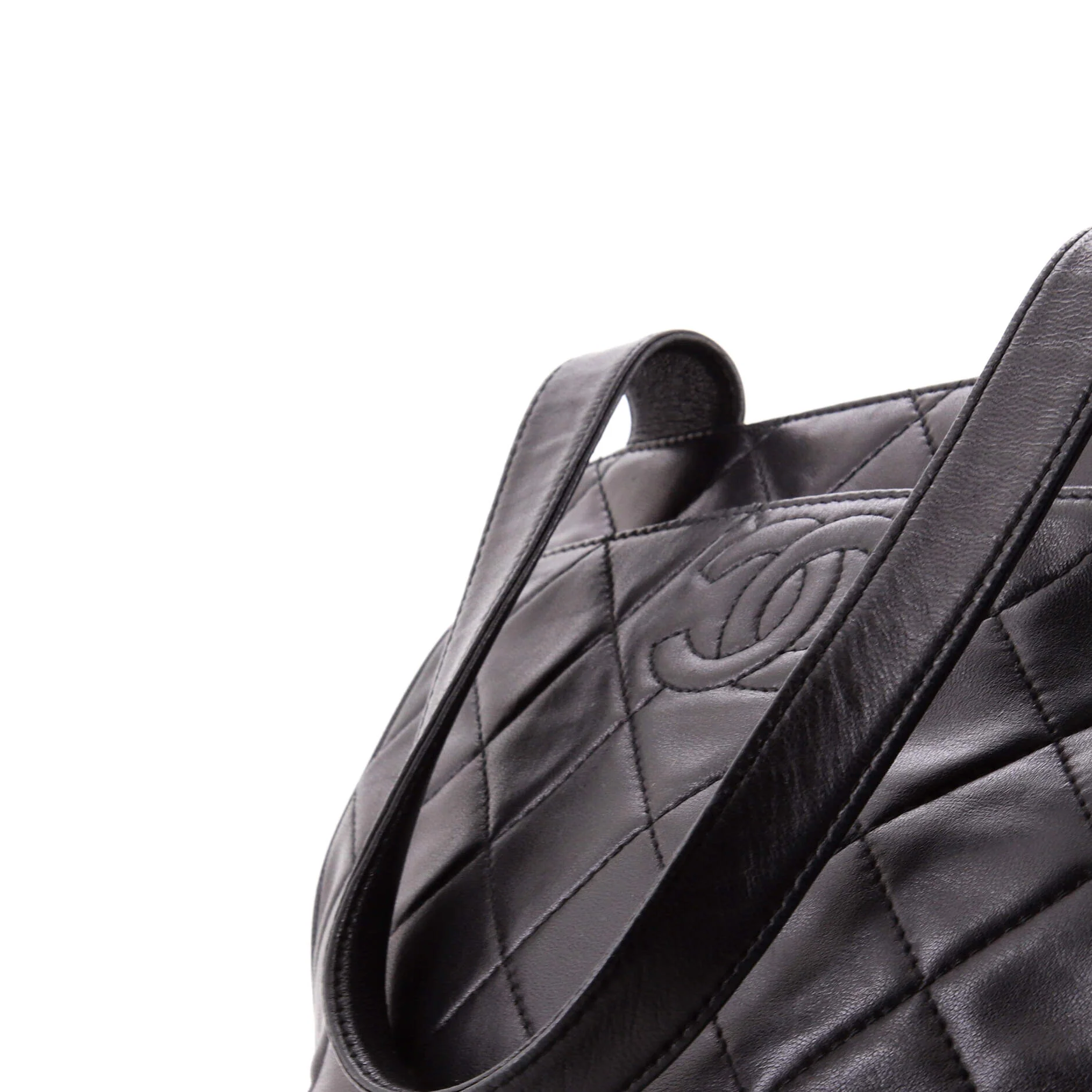 Vintage CC Front Pocket Shoulder Bag Quilted Lambskin Small - Image 7