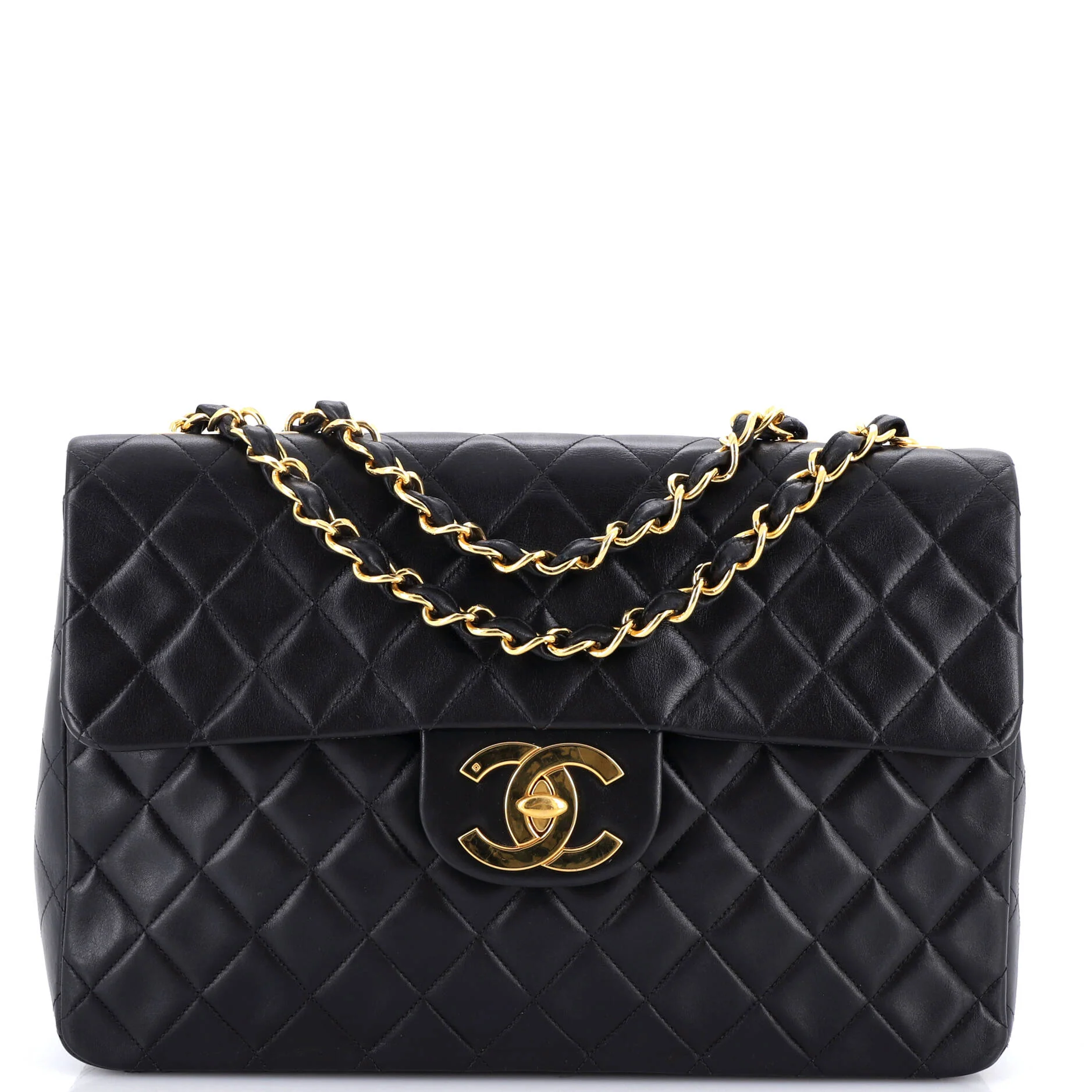 Vintage Classic Single Flap Bag Quilted Lambskin Maxi