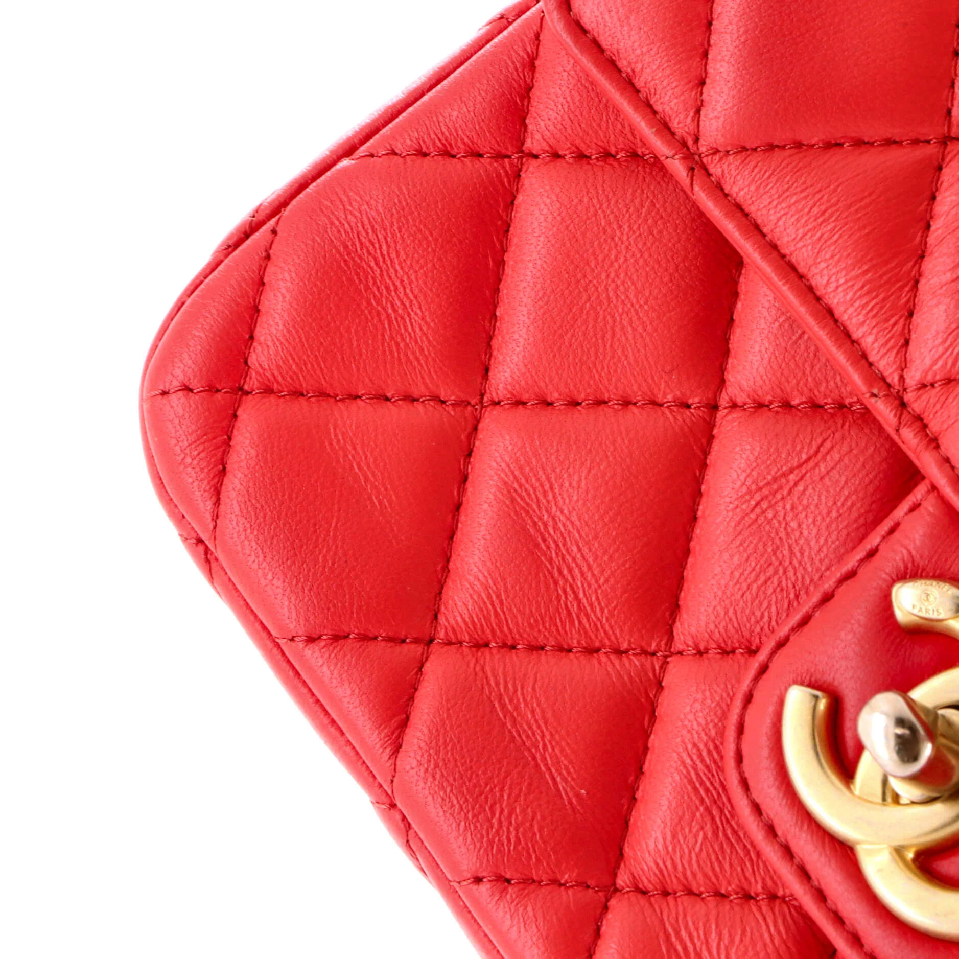 Vintage Square Classic Single Flap Bag Quilted Lambskin Mini - Image 6