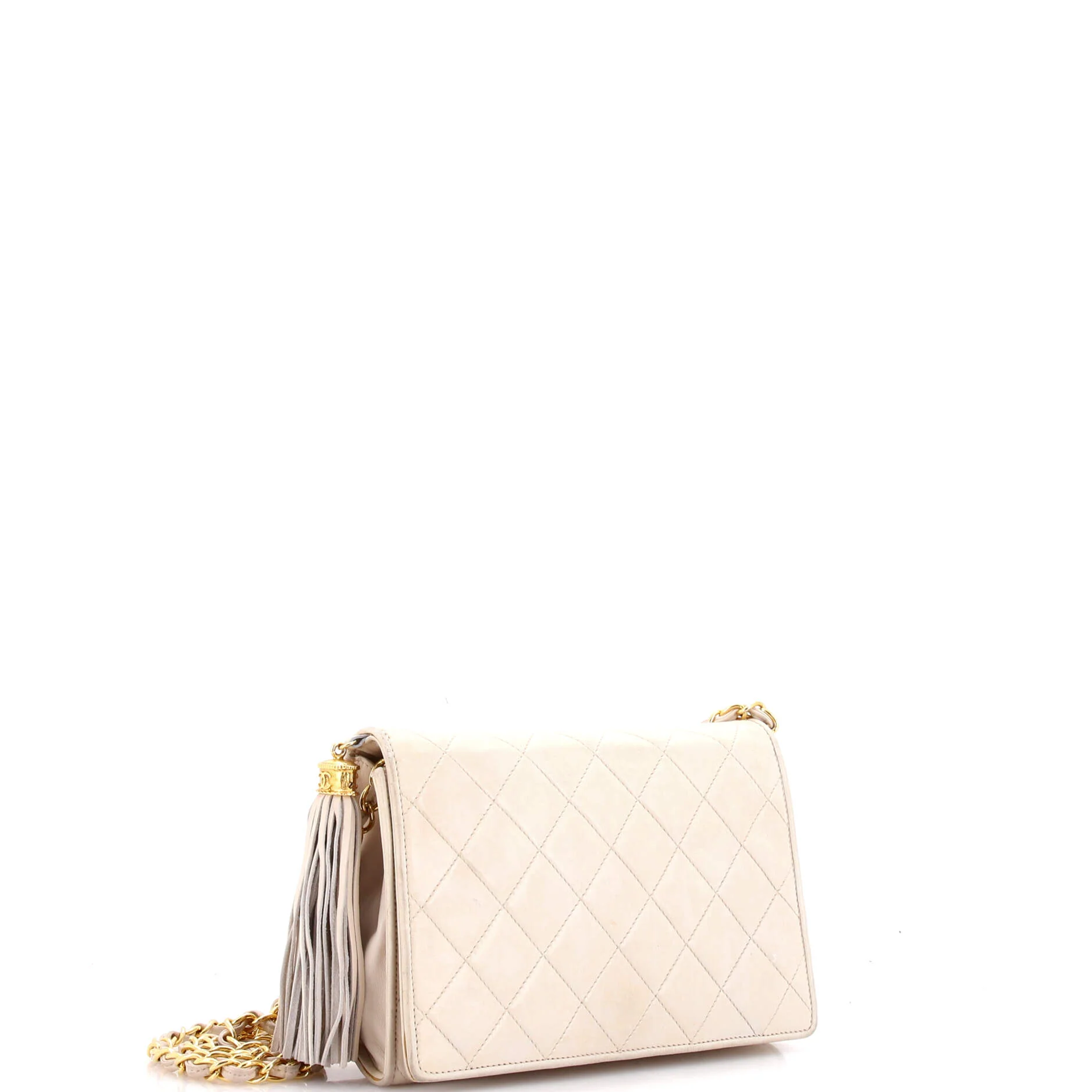 Vintage Tassel Flap Bag Quilted Lambskin Mini - Image 2