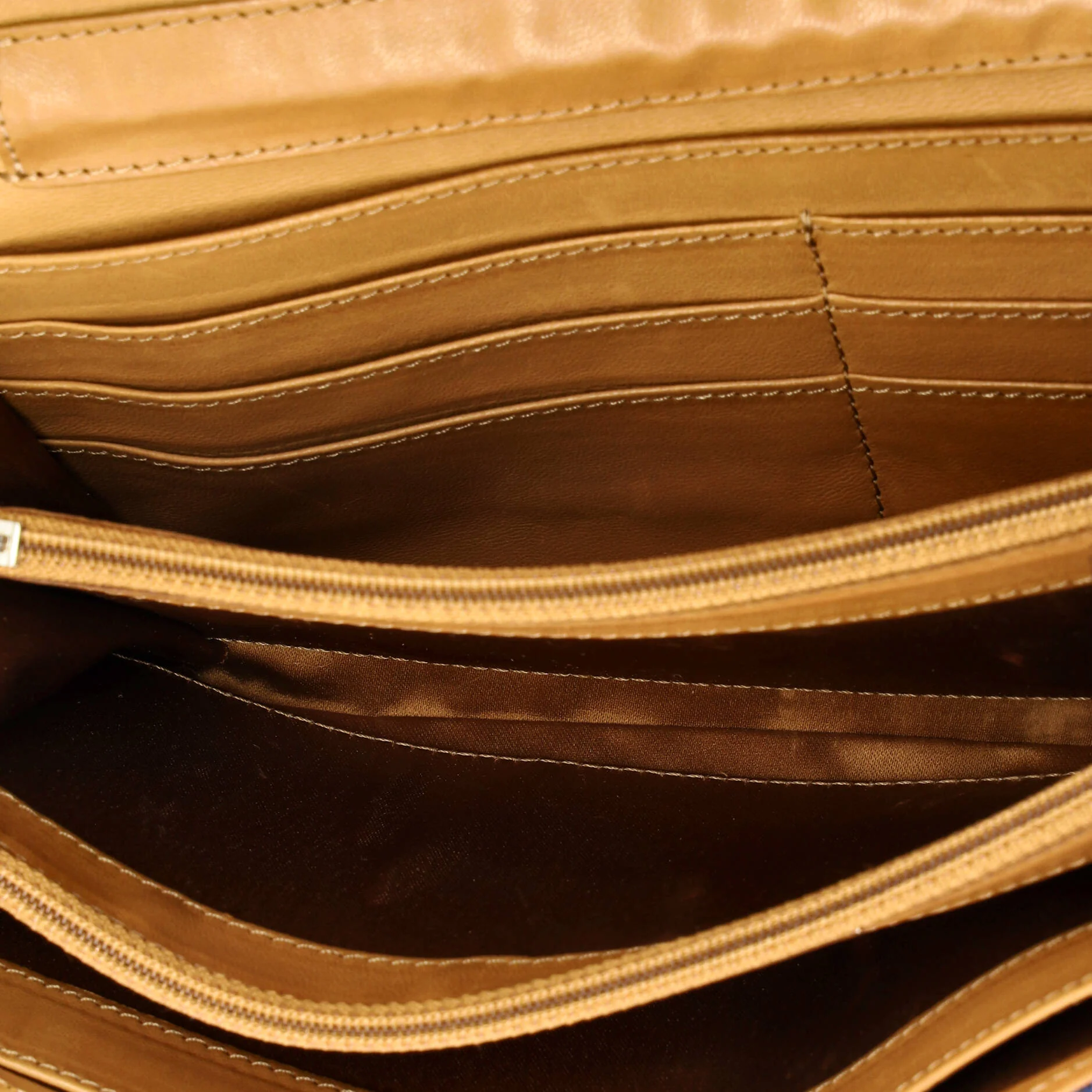 Wallet On Chain Clutch Quilted Denim with Lambskin East West - Image 6