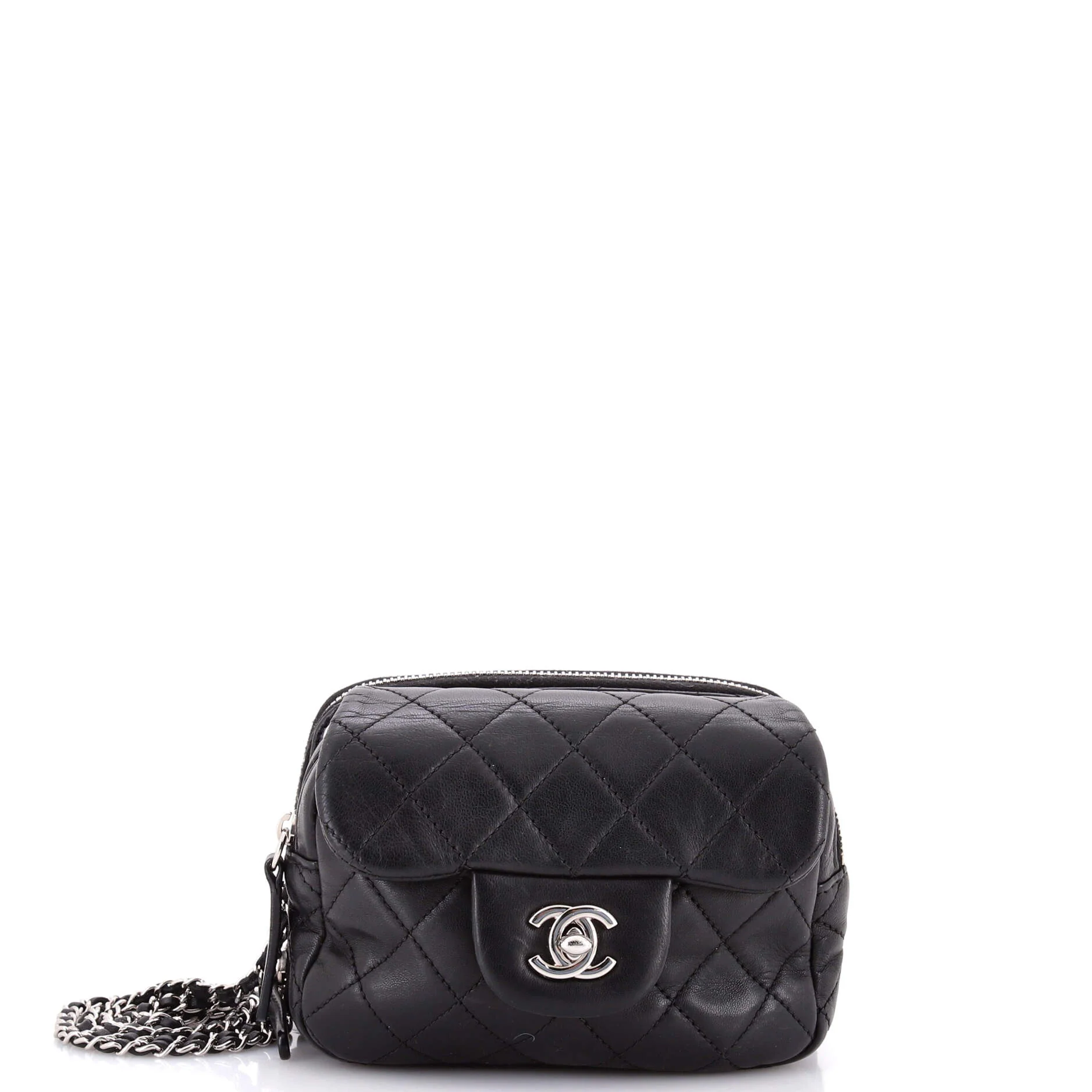 Wallet on Chain Flap Bag Quilted Calfskin Mini