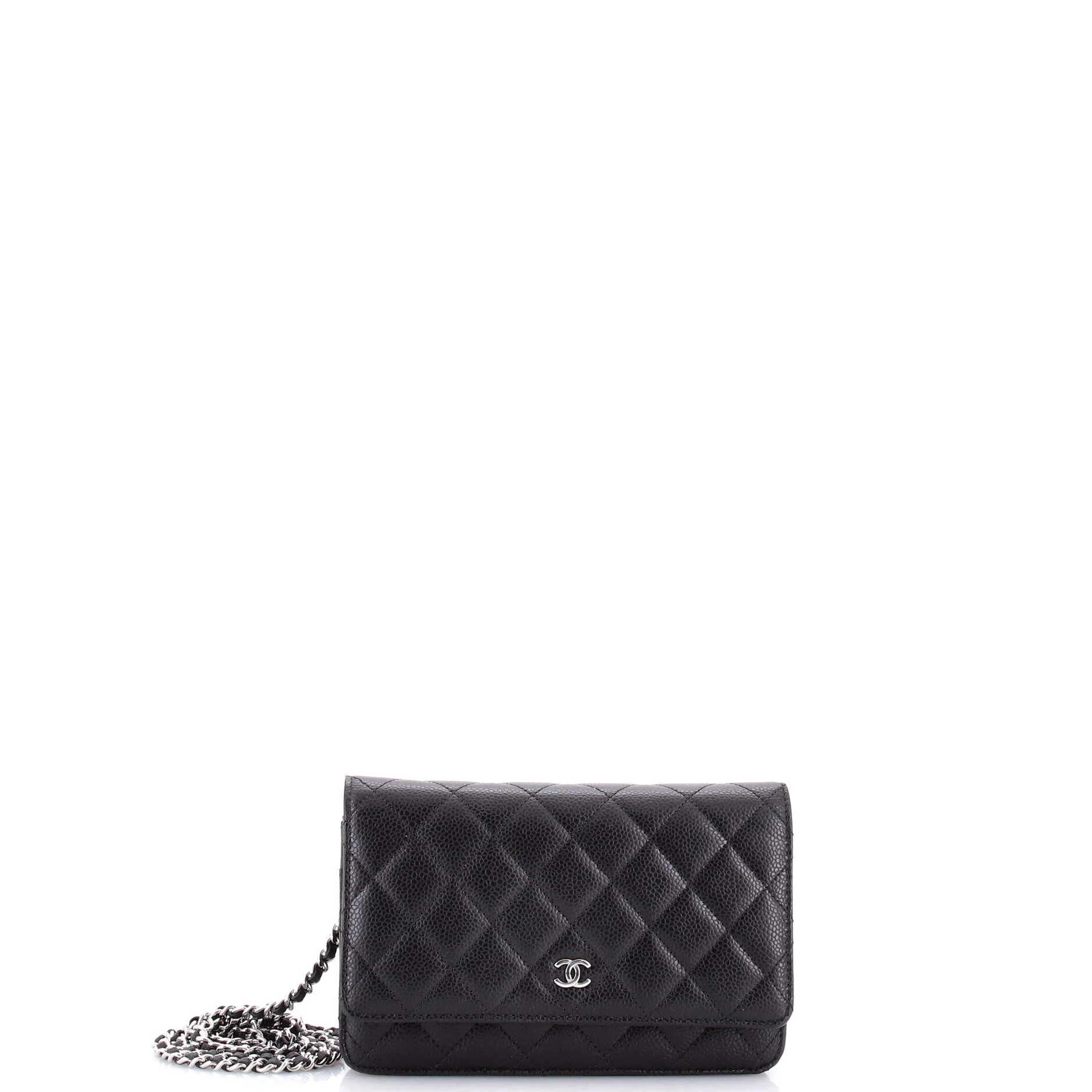 Wallet on Chain Quilted Caviar