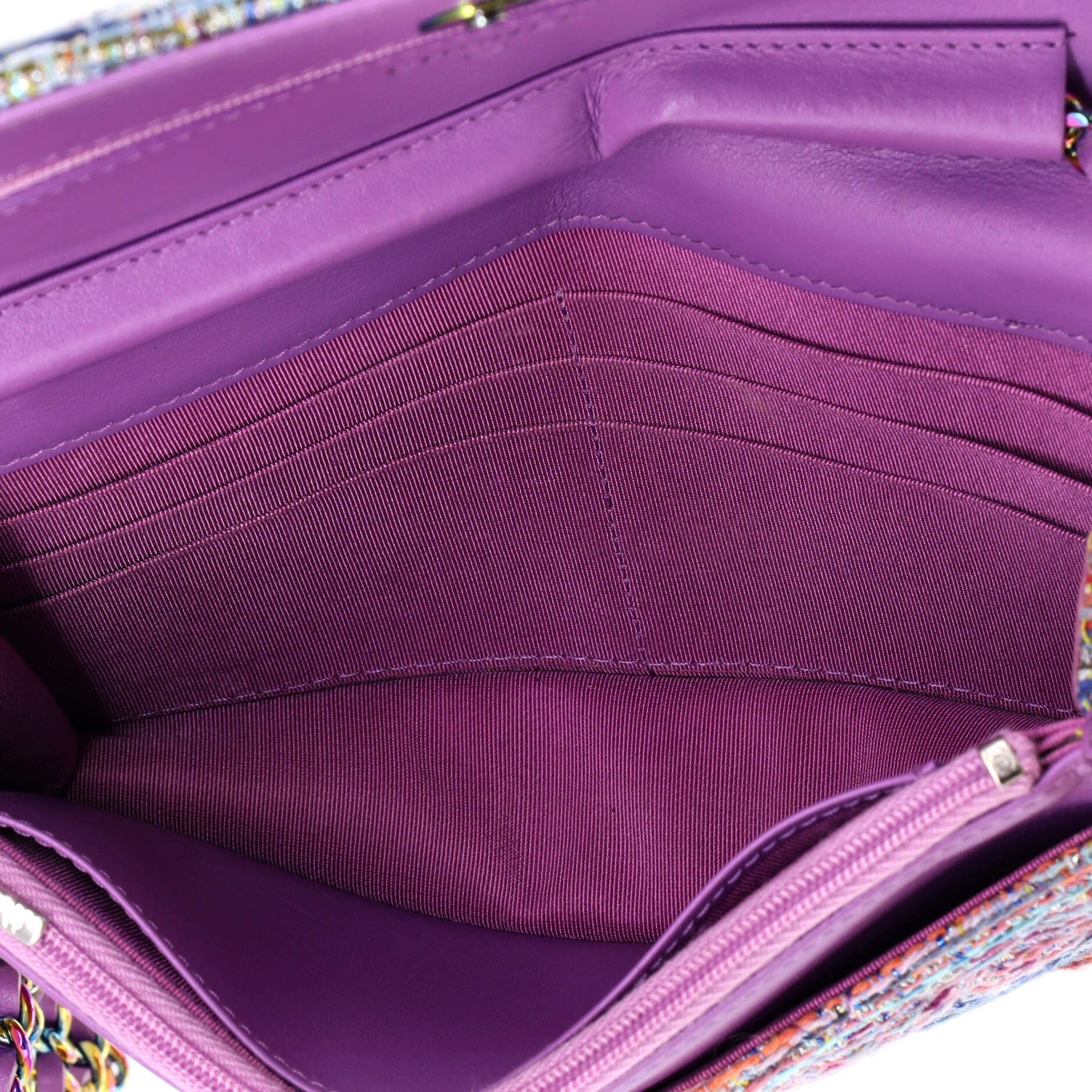 Wallet on Chain Quilted Tweed - Image 5