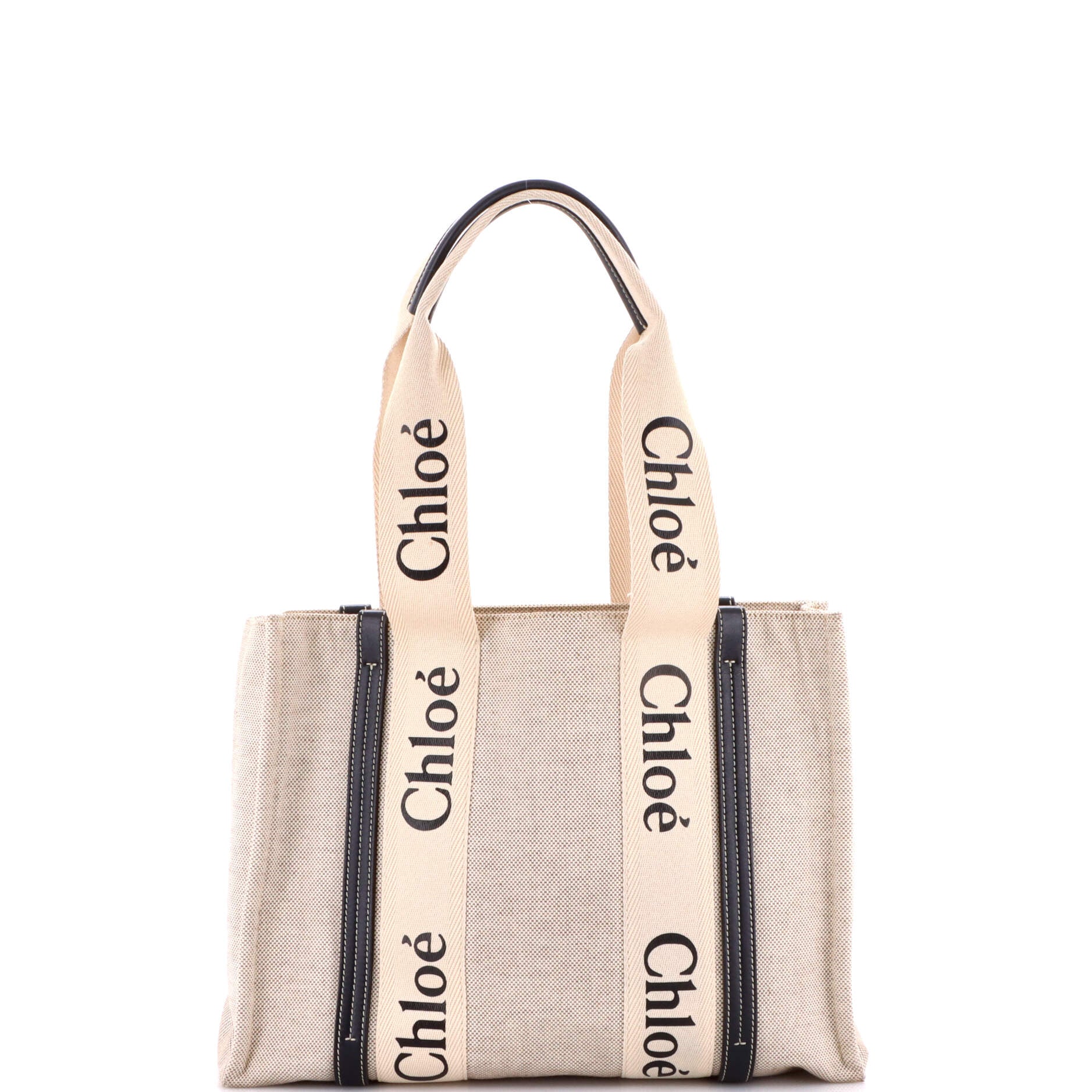 Woody Tote Canvas with Leather Medium - Image 3