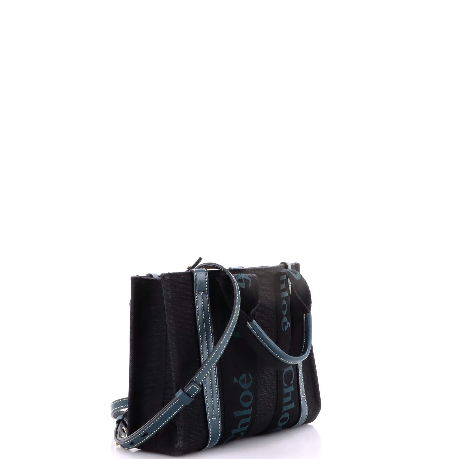 Woody Tote Canvas with Leather Small - Image 2