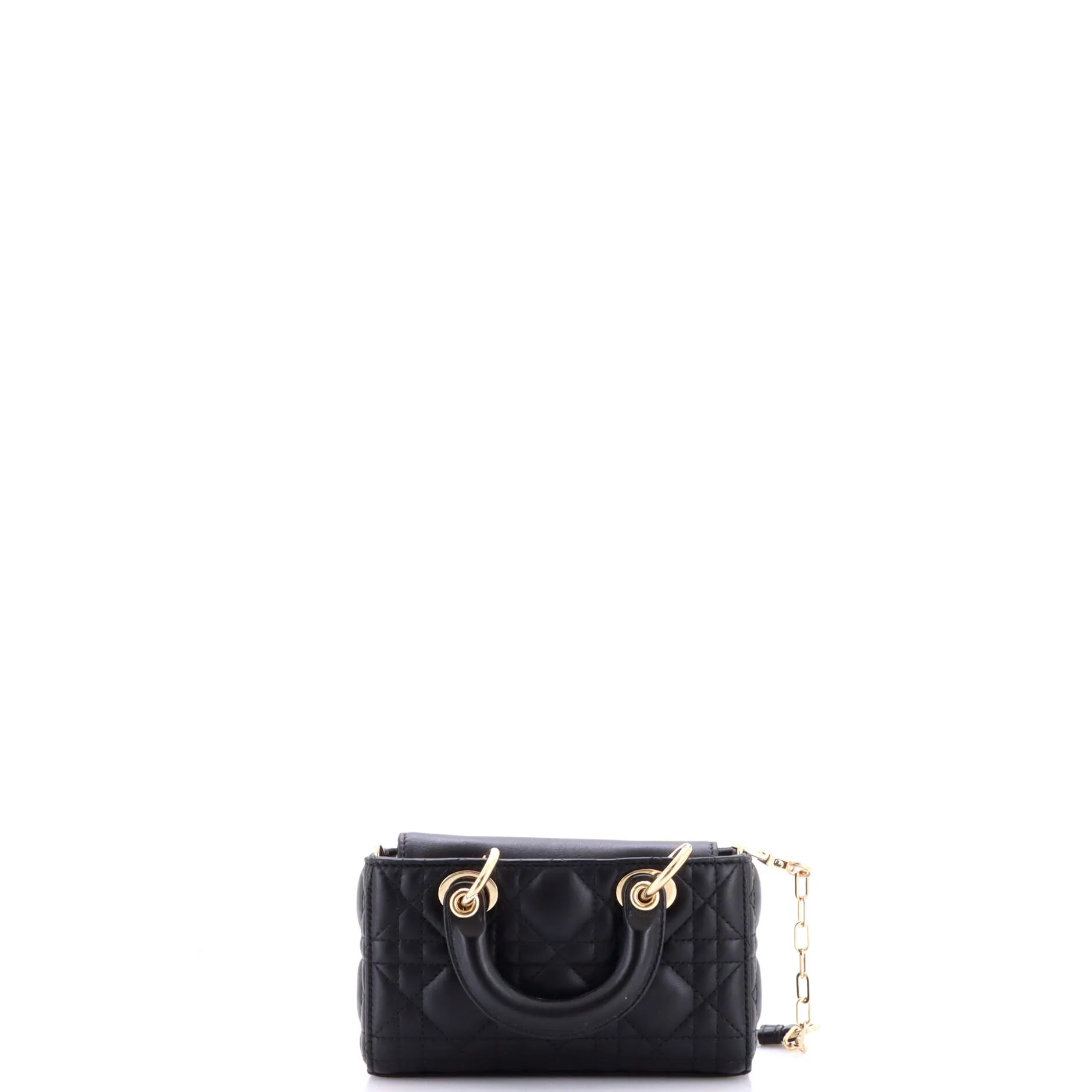 Lady D-Joy Bag Cannage Quilt Lambskin Micro - Image 3
