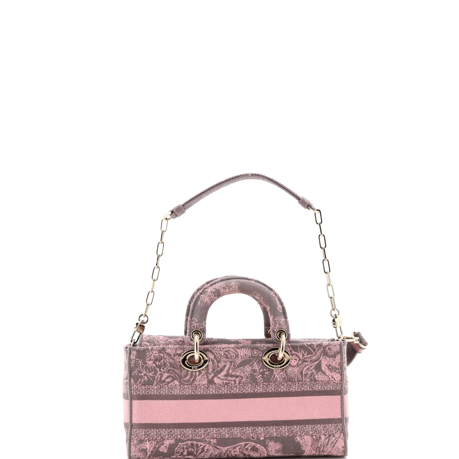 Lady D-Joy Bag Embroidered Canvas Medium - Image 3