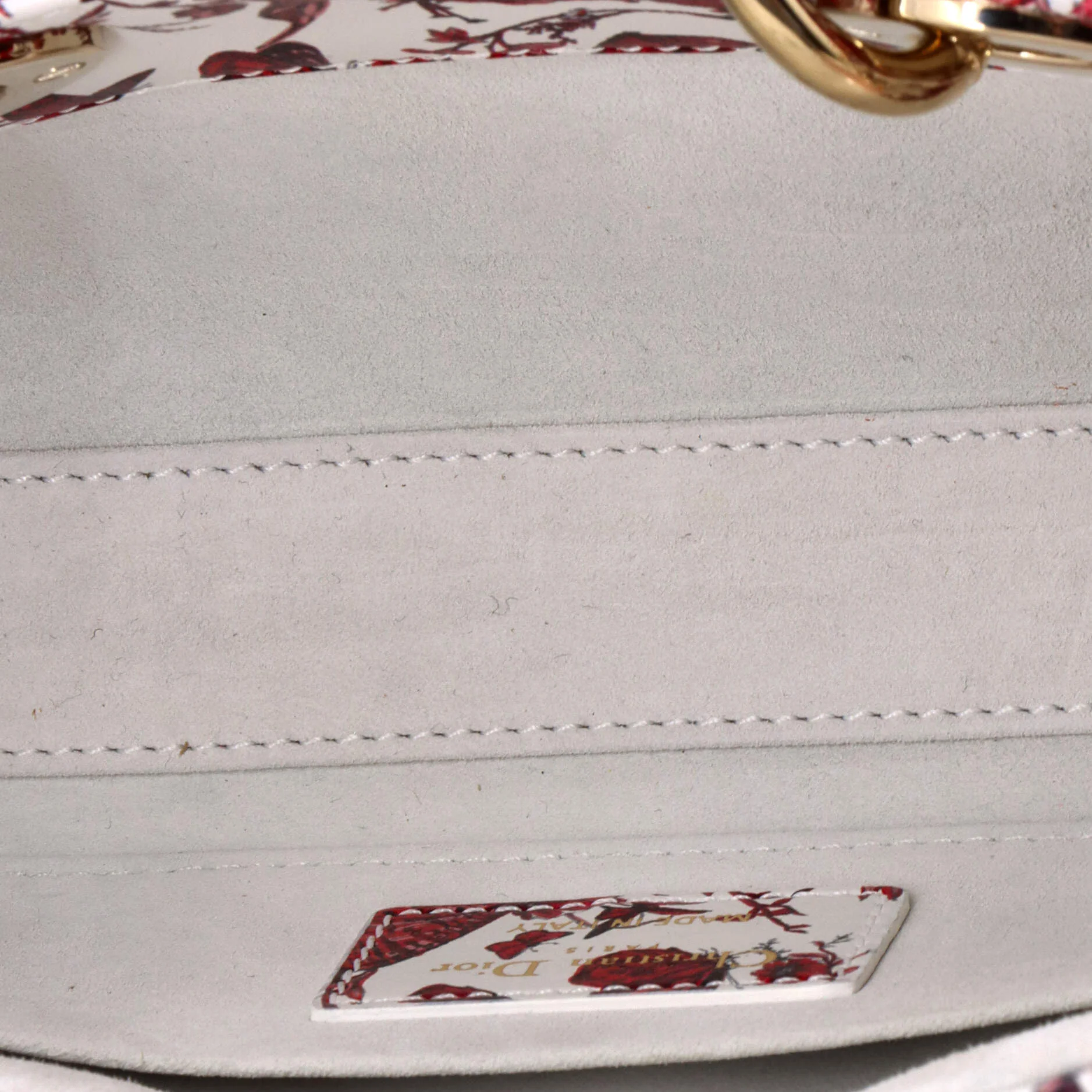 Lady D-Joy Bag Printed Leather Small - Image 5