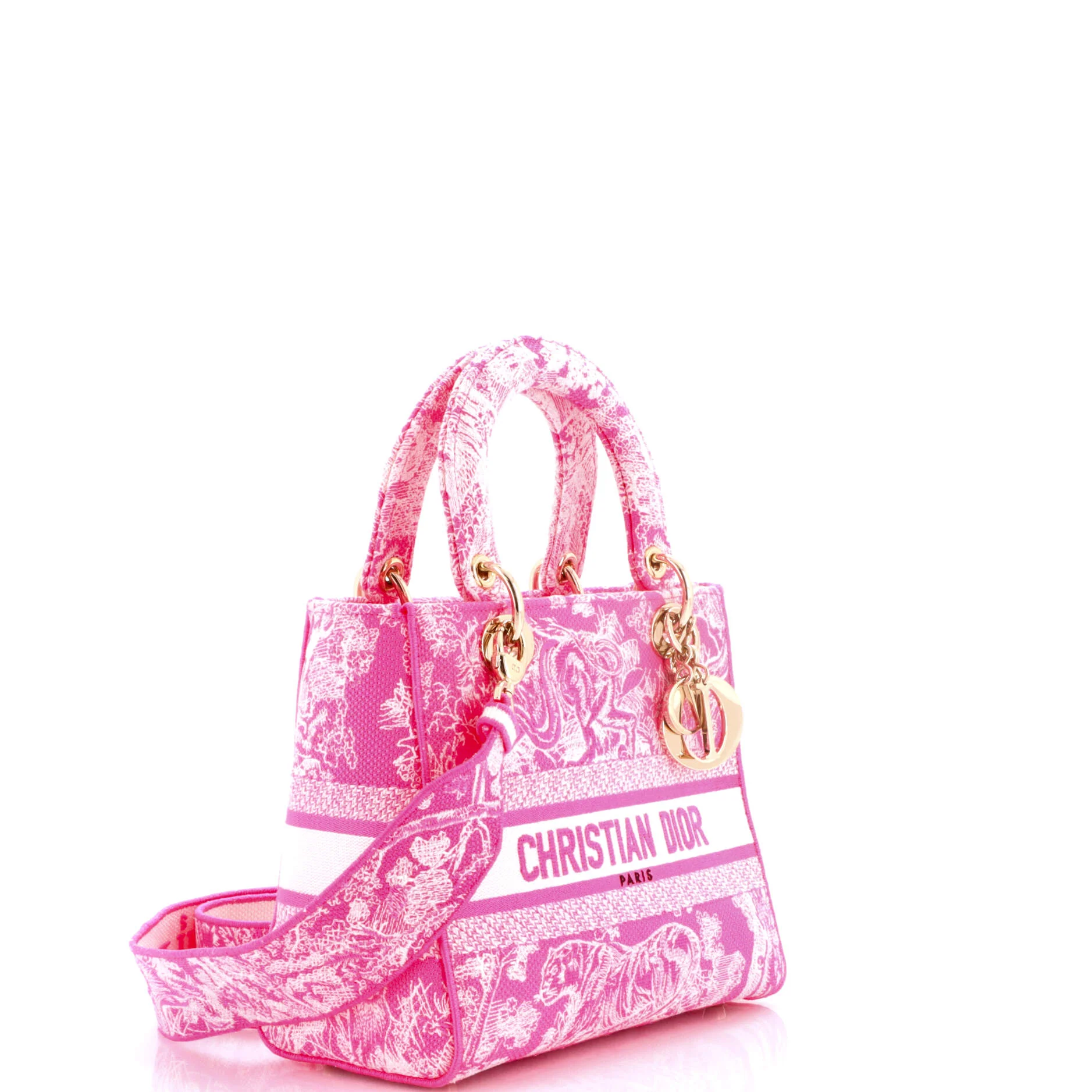 Lady D-Lite Bag Embroidered Canvas Medium - Image 2