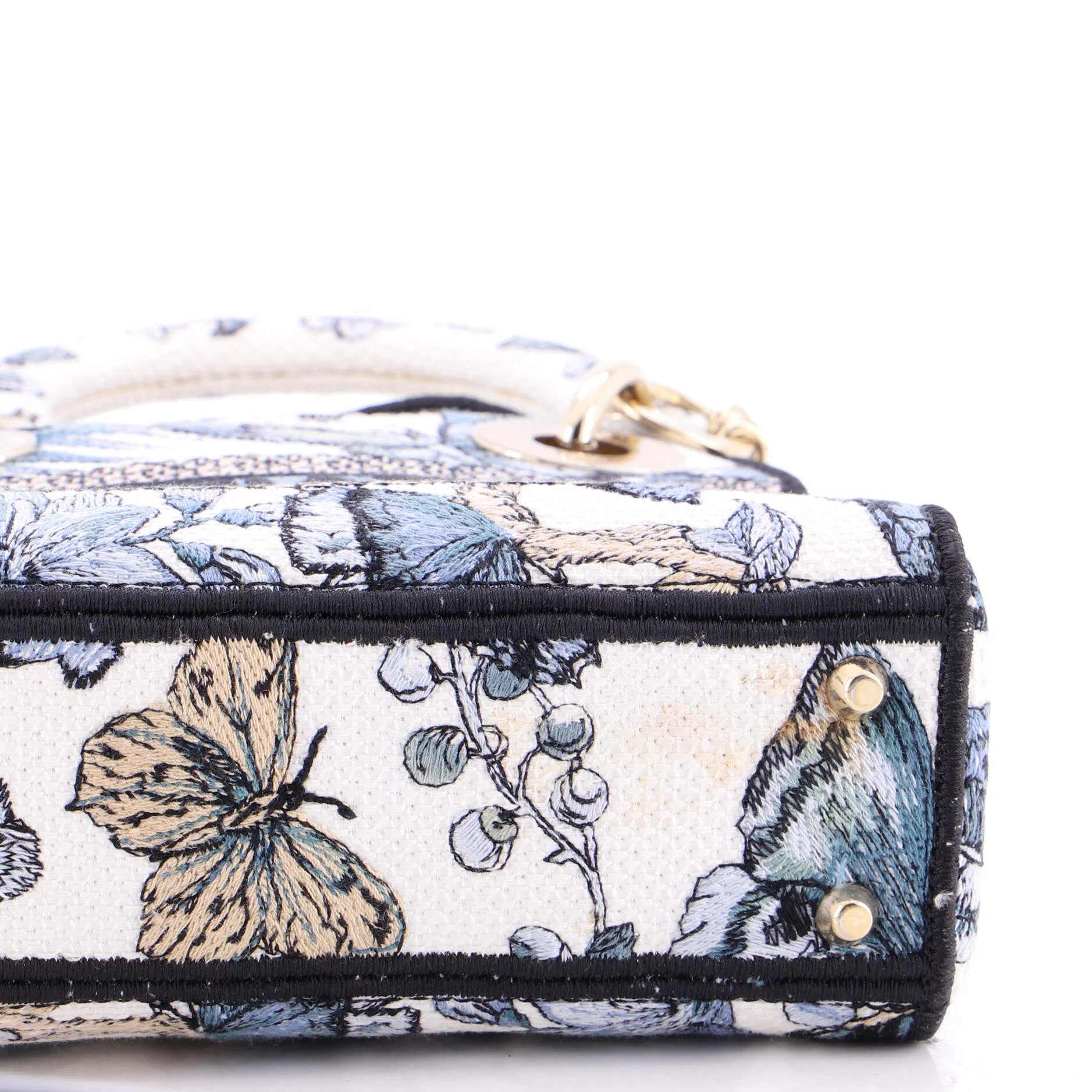 Lady D-Lite Bag Embroidered Canvas Mini - Image 6