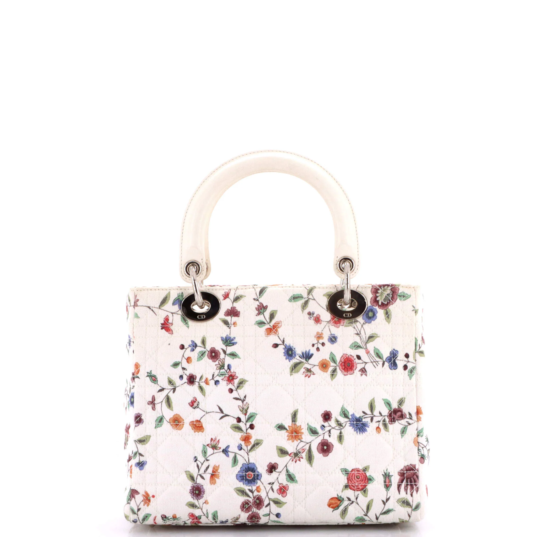 Lady Dior Bag Cannage Quilt Floral Printed Canvas Medium - Image 3