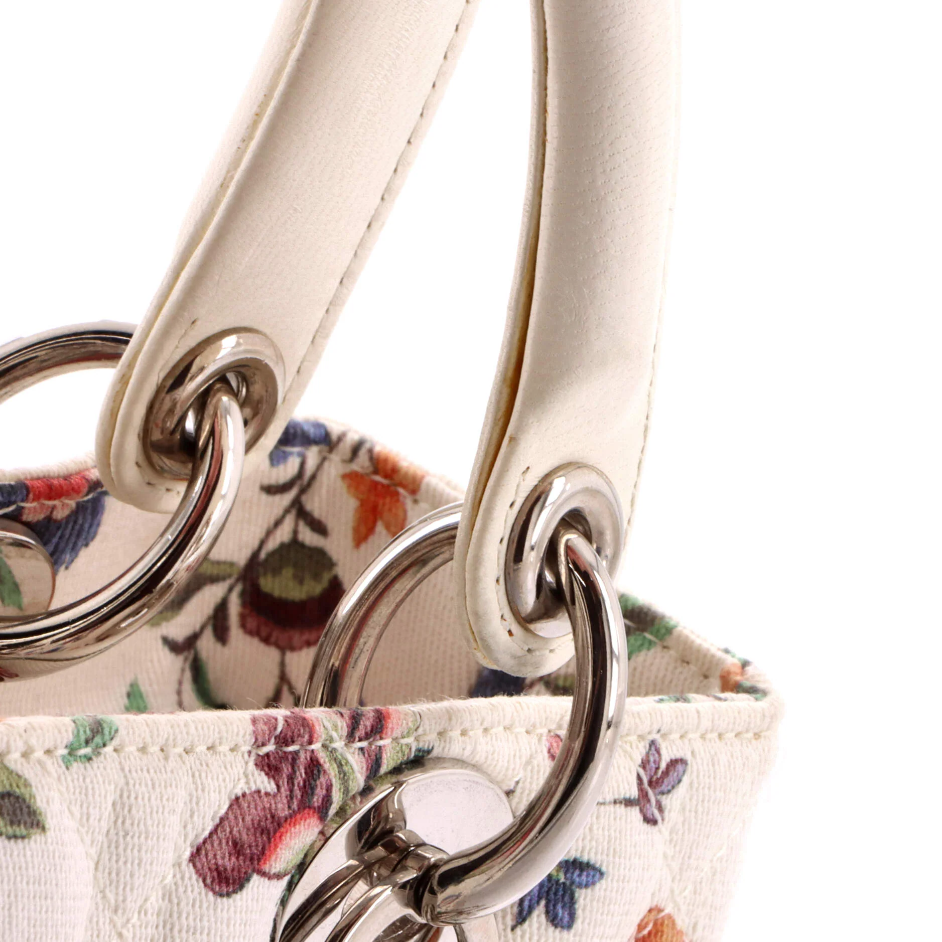Lady Dior Bag Cannage Quilt Floral Printed Canvas Medium - Image 6