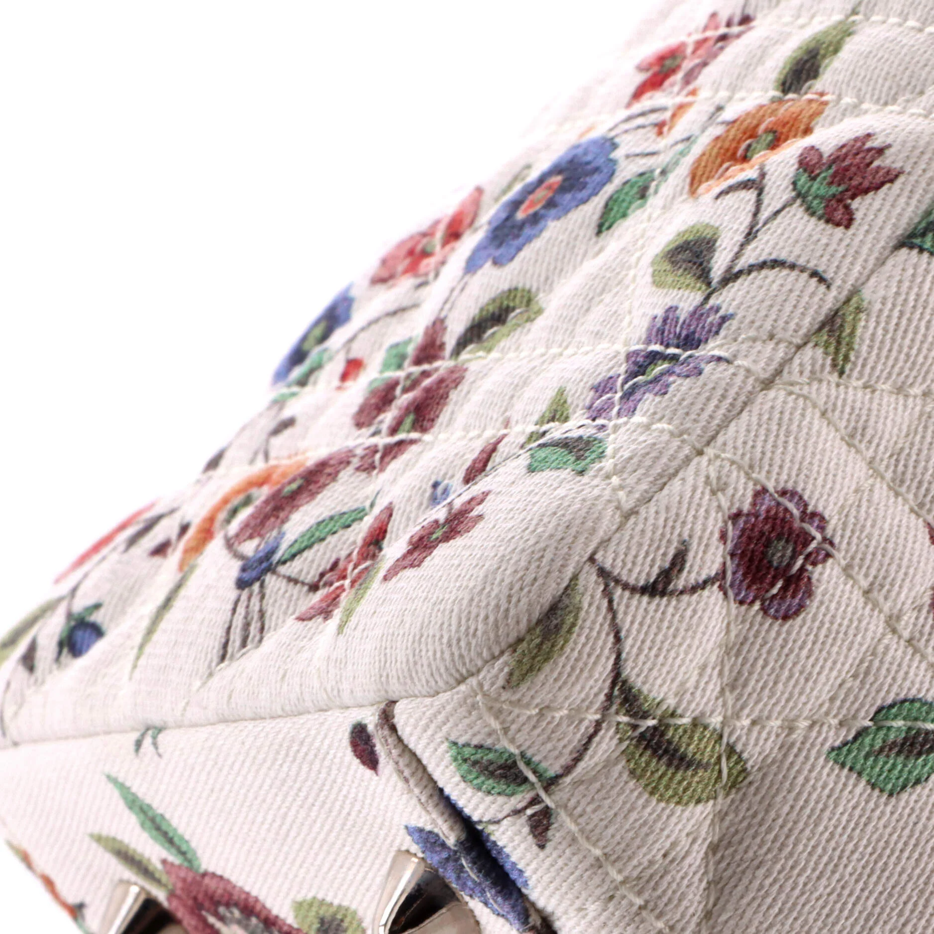 Lady Dior Bag Cannage Quilt Floral Printed Canvas Medium - Image 7