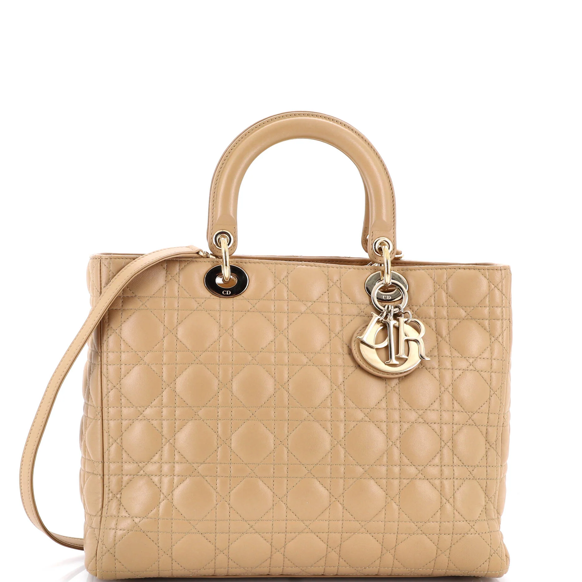Lady Dior Bag Cannage Quilt Lambskin Large