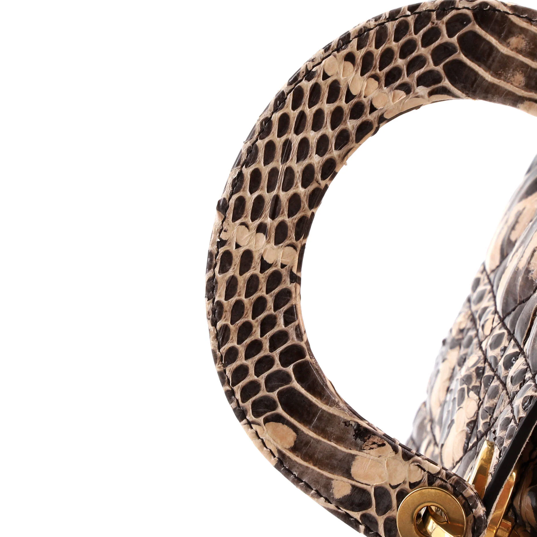 Lady Dior Bag Cannage Quilt Python Mini - Image 7