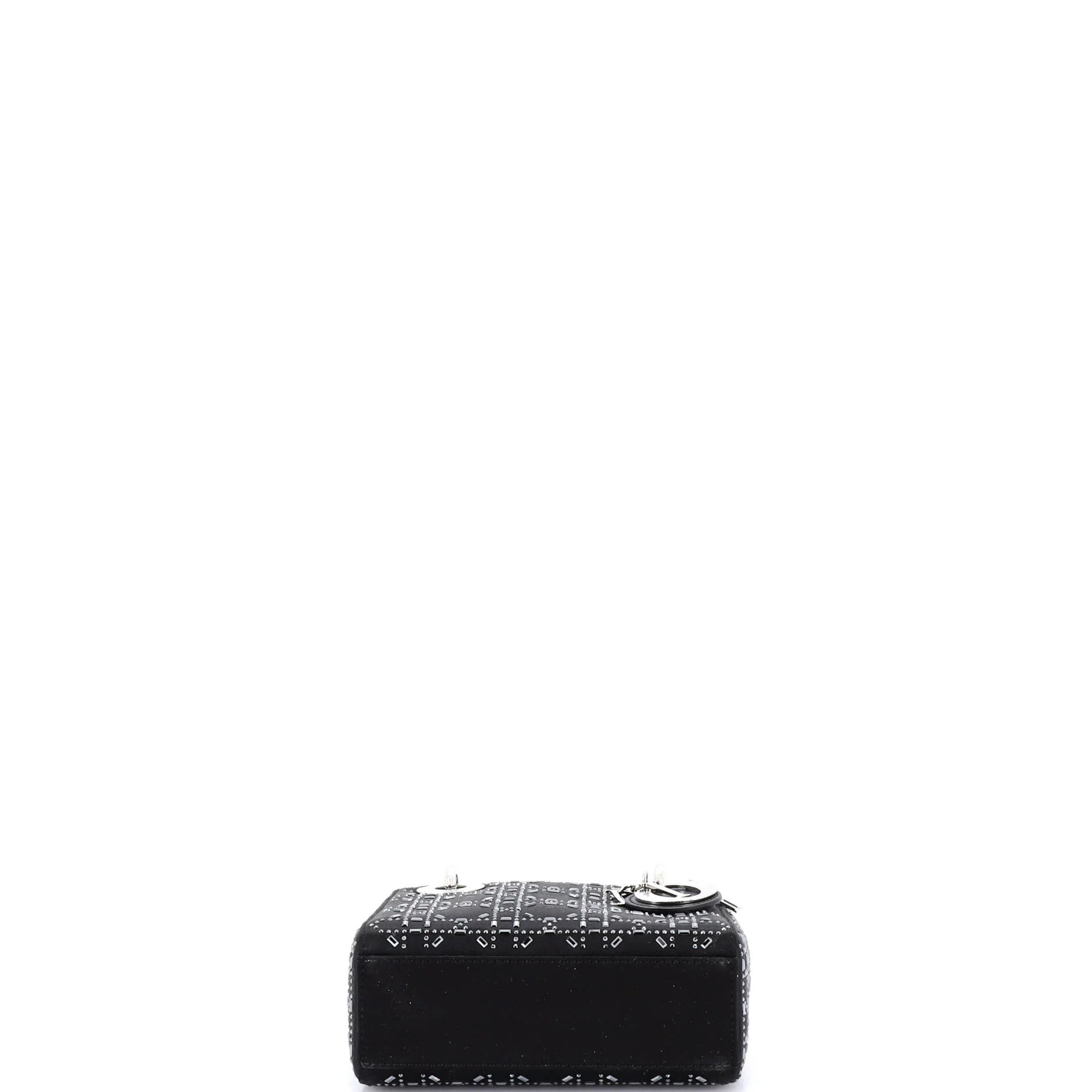 Lady Dior Bag Crystal Embellished Cannage Quilt Satin Mini - Image 4