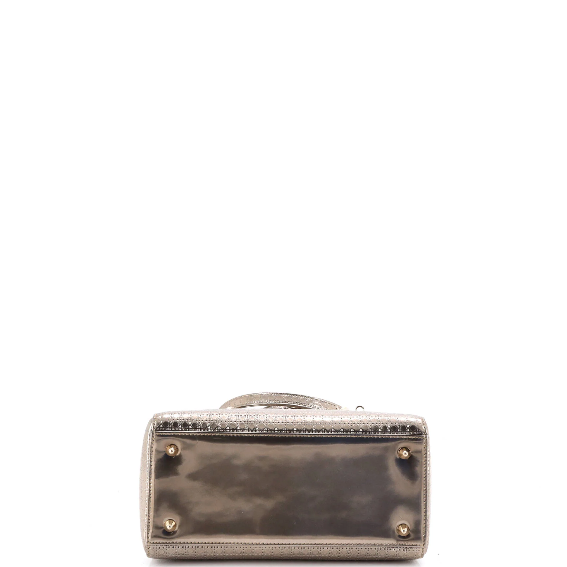 Lady Dior Bag Micro Cannage Metallic Calfskin Medium - Image 4