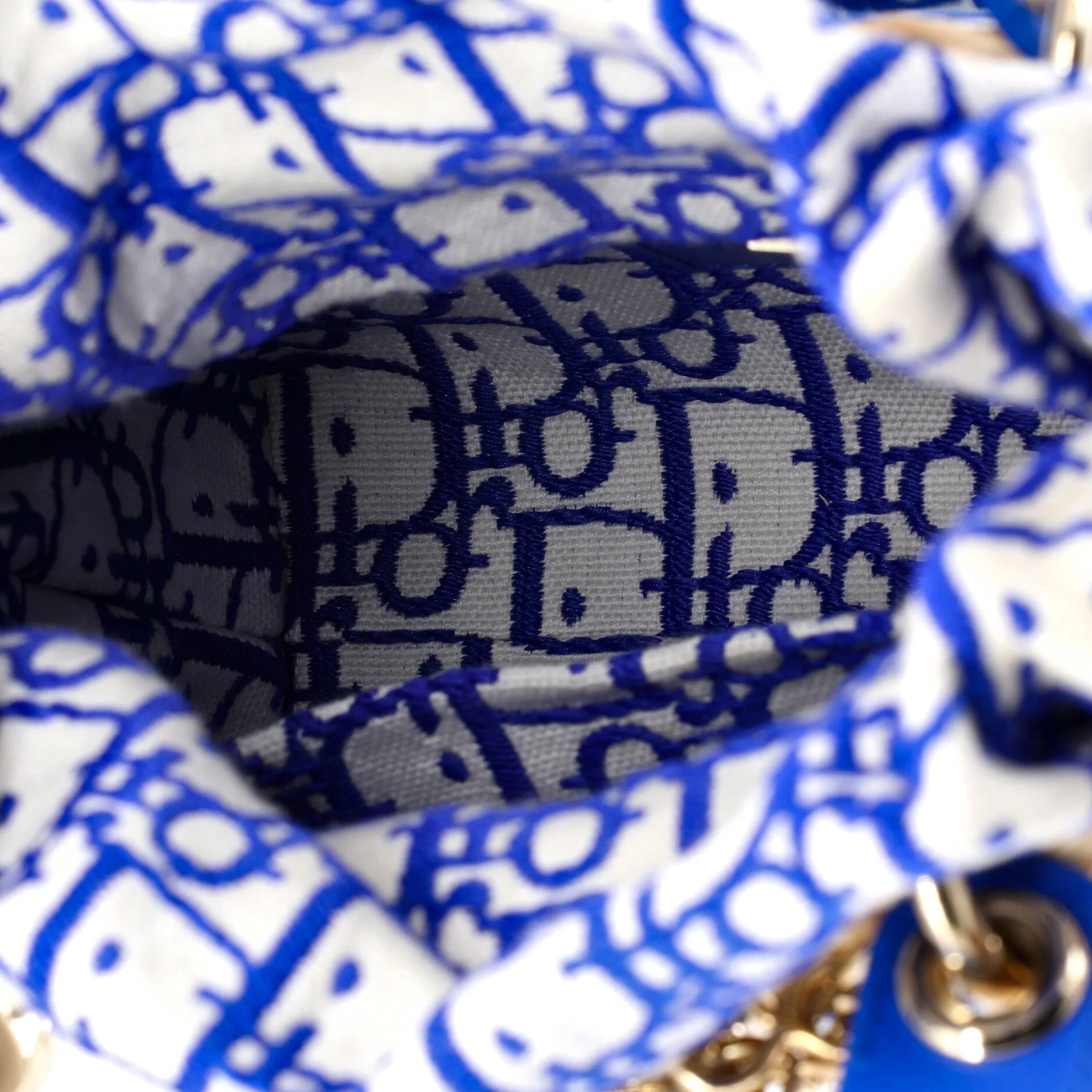 Lady Dior Bag Wicker and Oblique Canvas Mini - Image 5