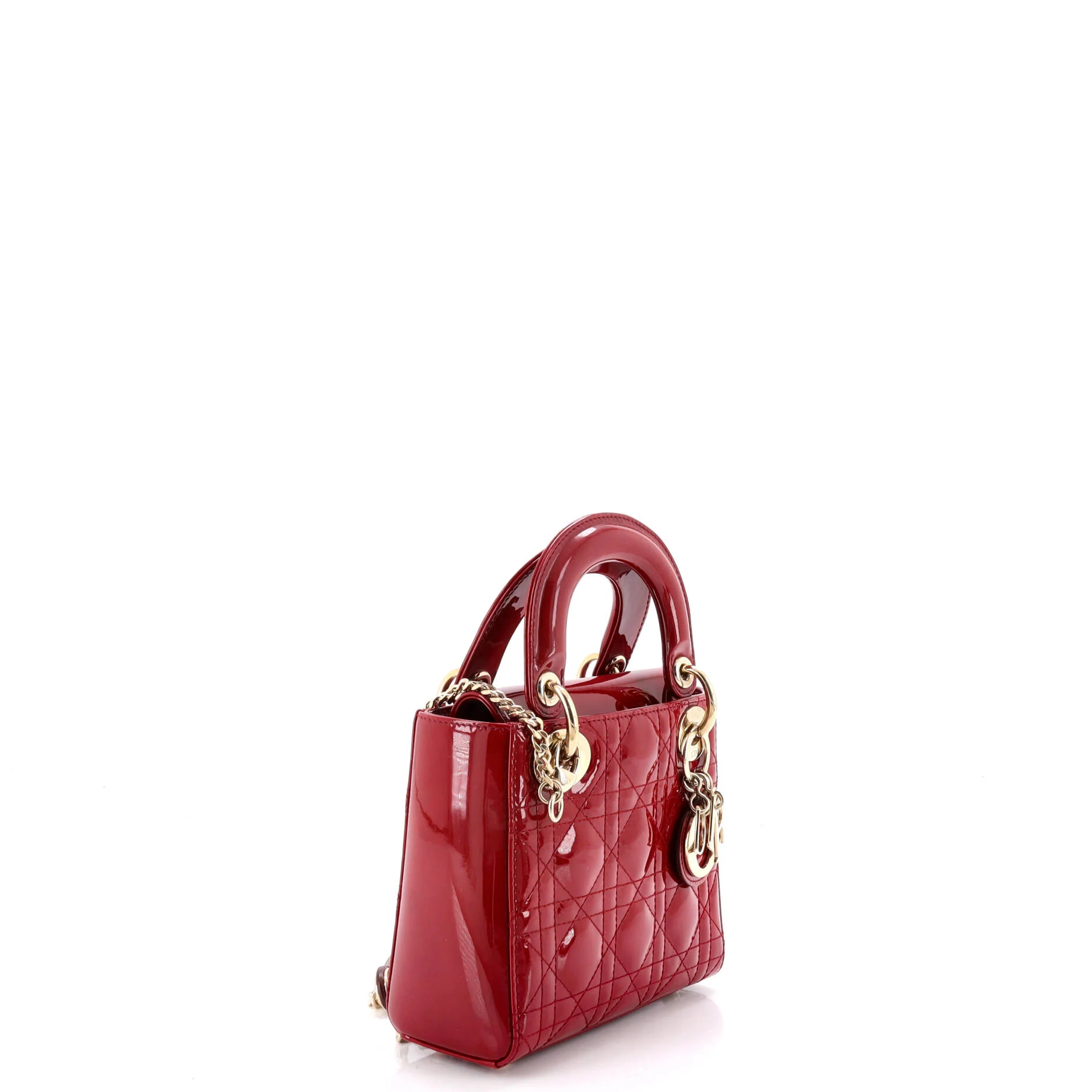 Lady Dior Chain Bag Cannage Quilt Patent Mini - Image 2