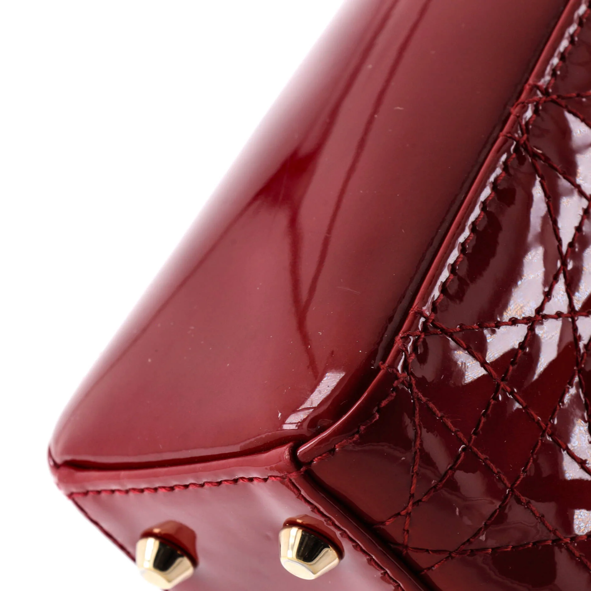 Lady Dior Chain Bag Cannage Quilt Patent Mini - Image 6