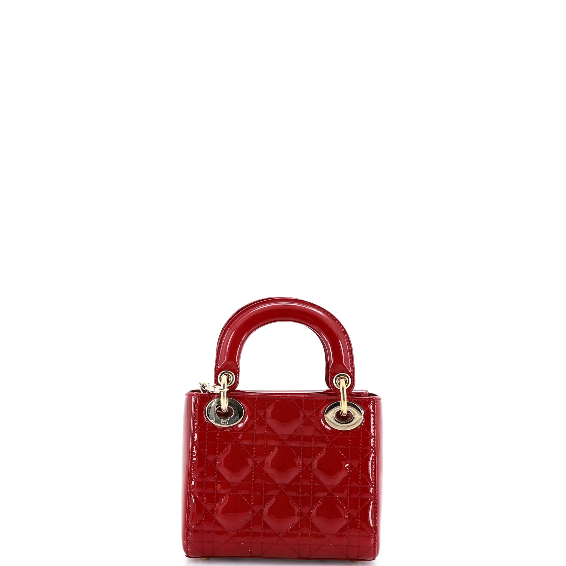Lady Dior Chain Bag Cannage Quilt Patent Mini - Image 3