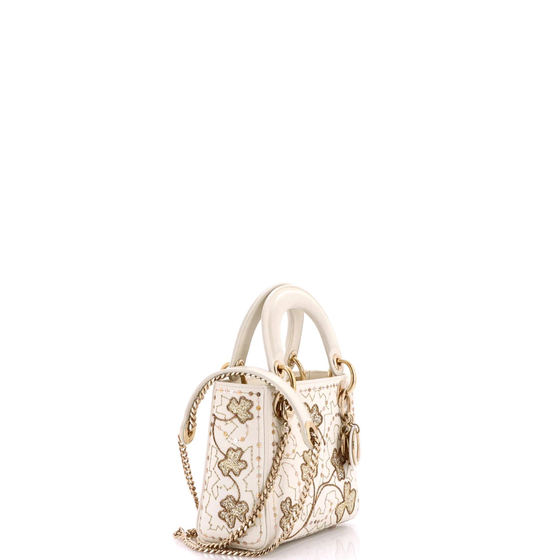 Lady Dior Chain Bag Embroidered Calfskin Mini - Image 2