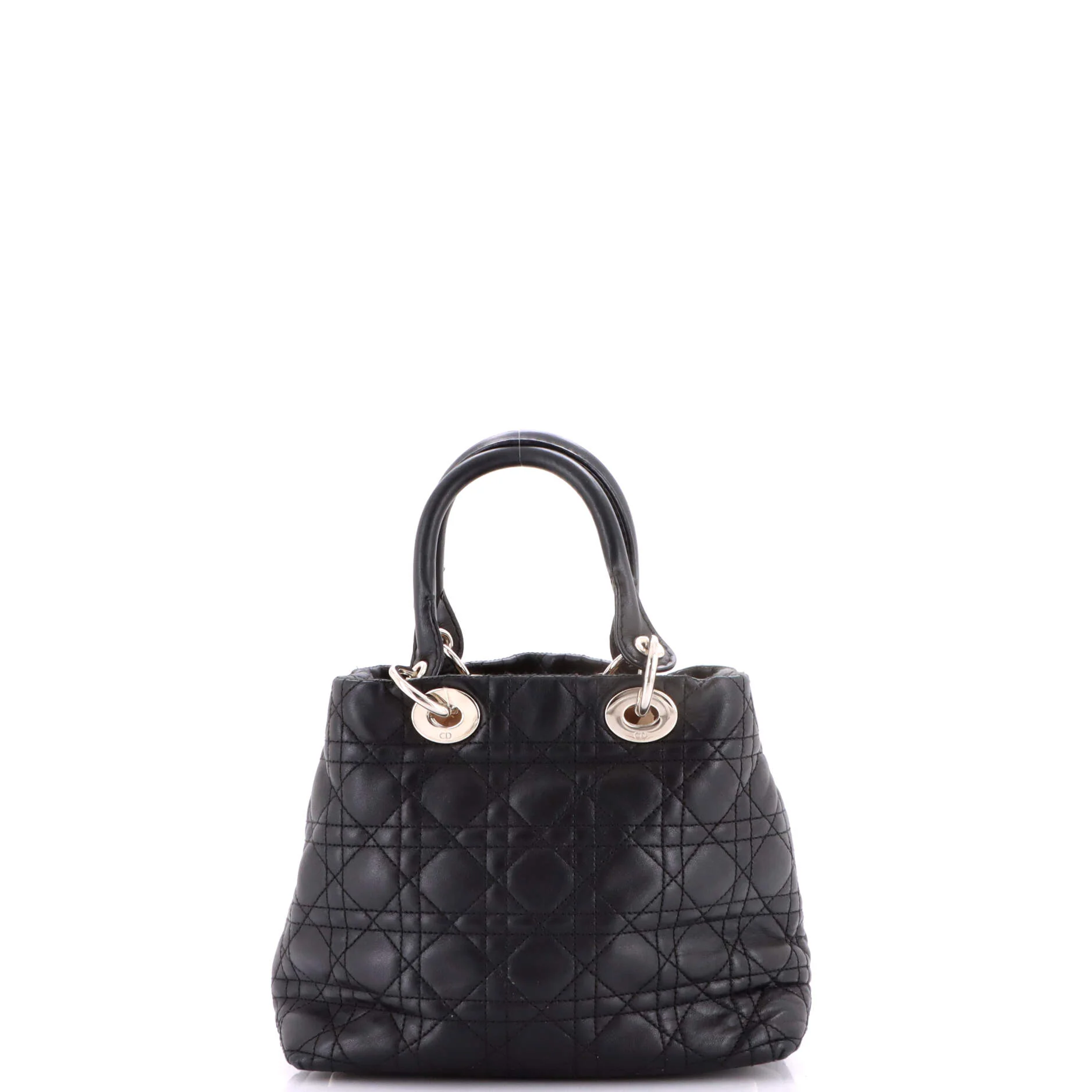 Lady Dior Soft Tote Cannage Quilt Lambskin Medium - Image 3