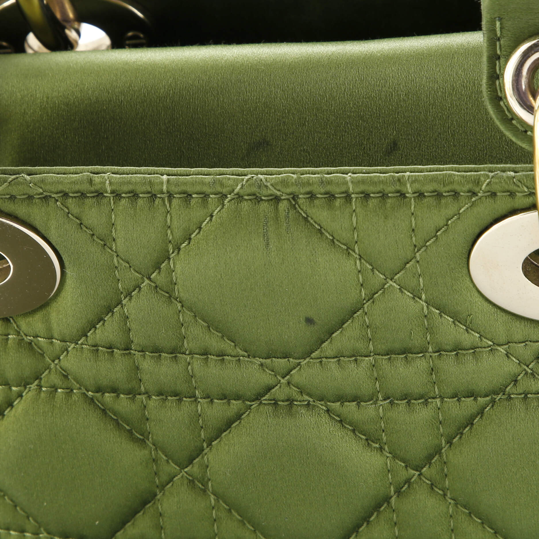 My ABCDior Lady Dior Bag Cannage Quilt Satin with Crystal Charms - Image 8