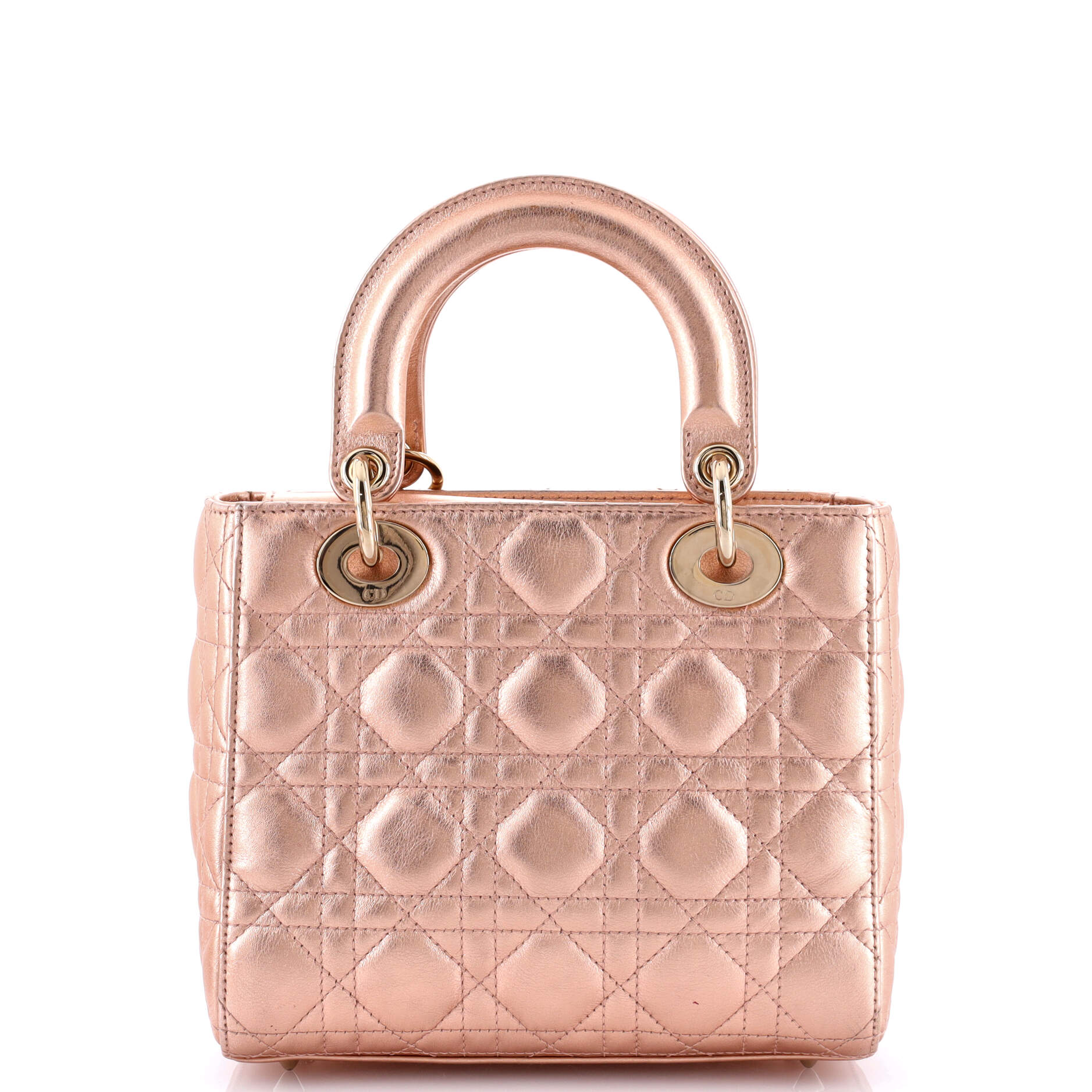 My ABCDior Lady Dior Bag Metallic Cannage Quilt Leather - Image 3