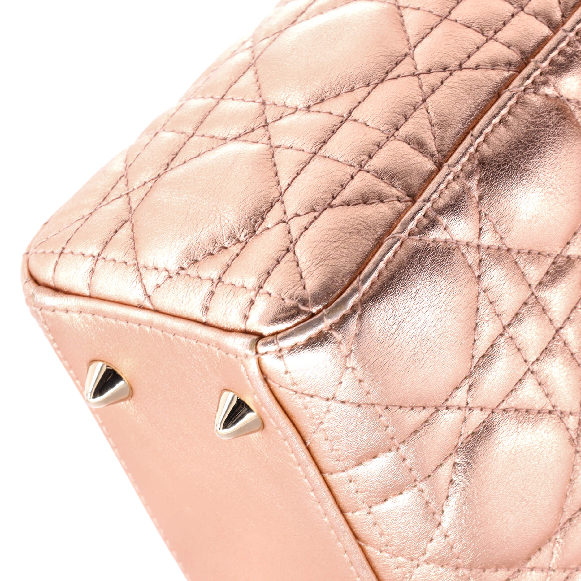 My ABCDior Lady Dior Bag Metallic Cannage Quilt Leather - Image 7