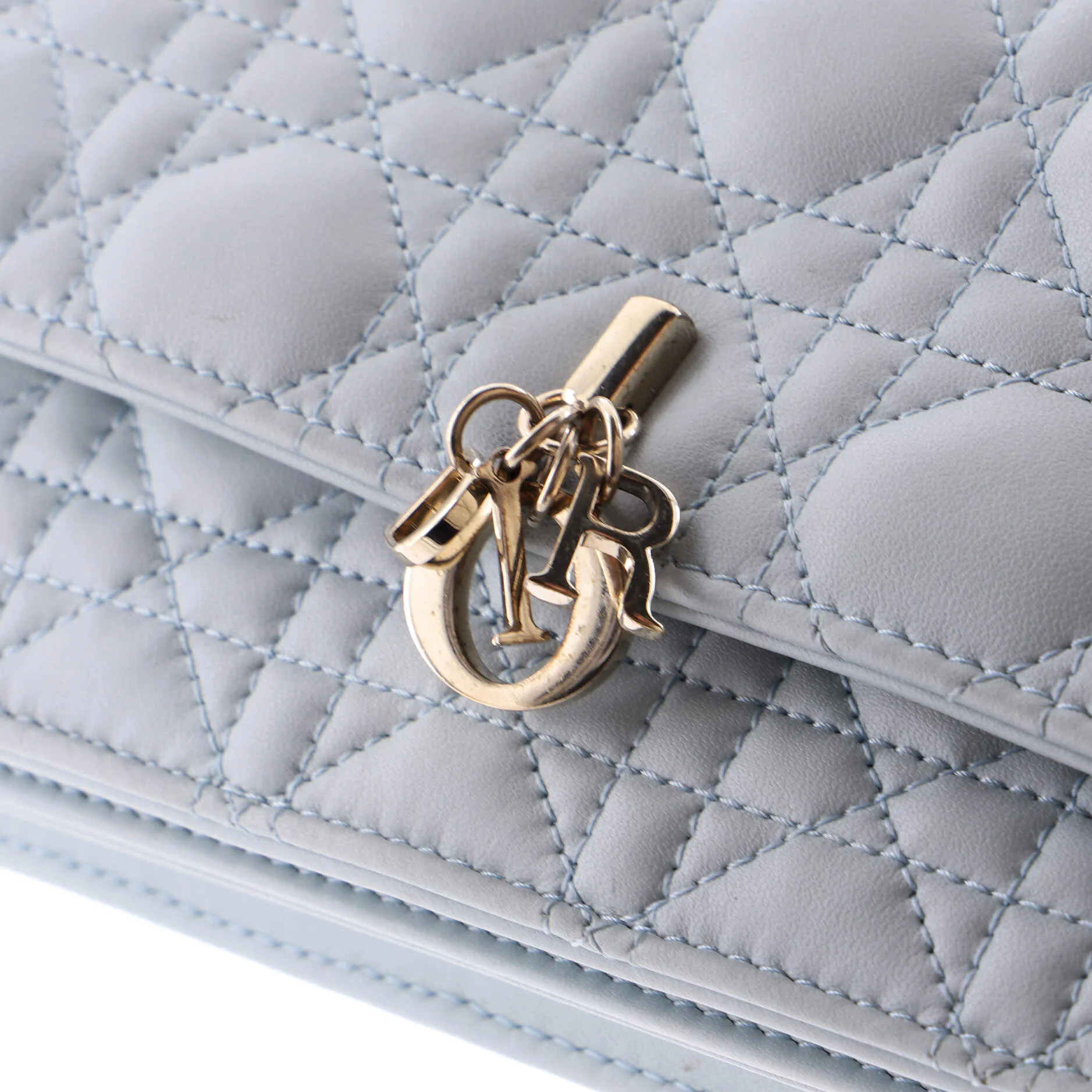 My Dior Top Handle Flap Bag Cannage Quilt Lambskin Mini - Image 8