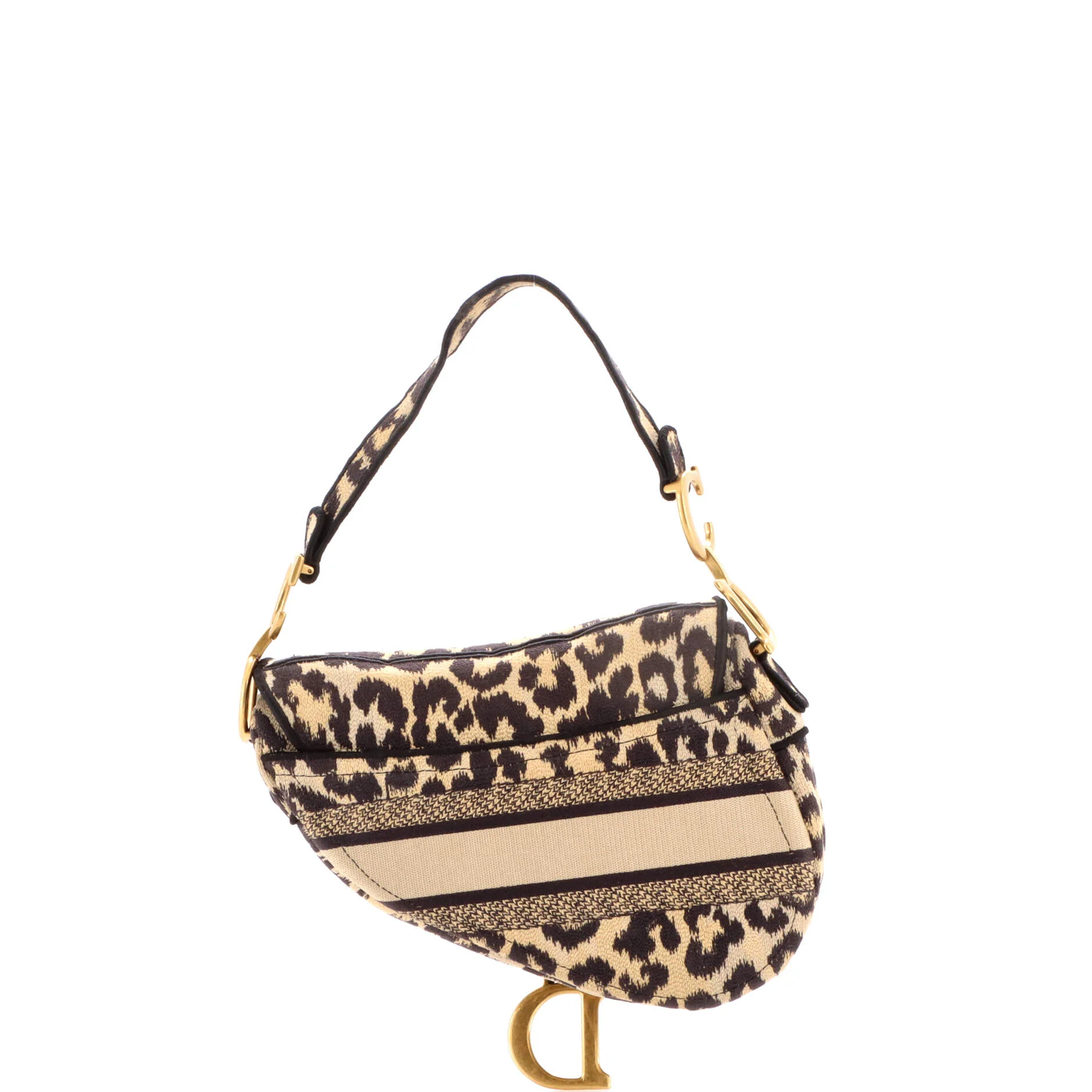 Saddle Handbag Mizza Embroidered Canvas Medium - Image 3