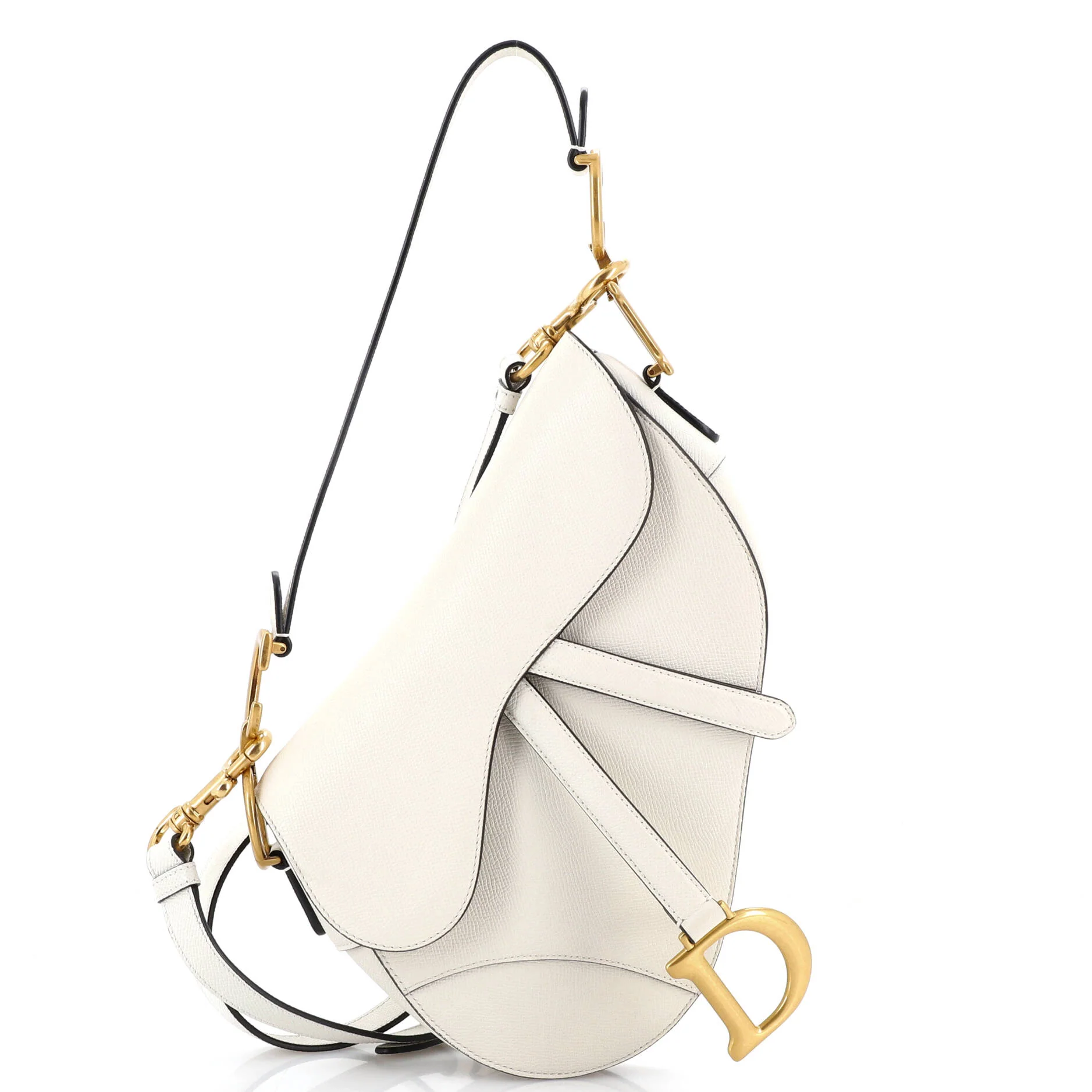 Saddle Handbag with Strap Leather Medium