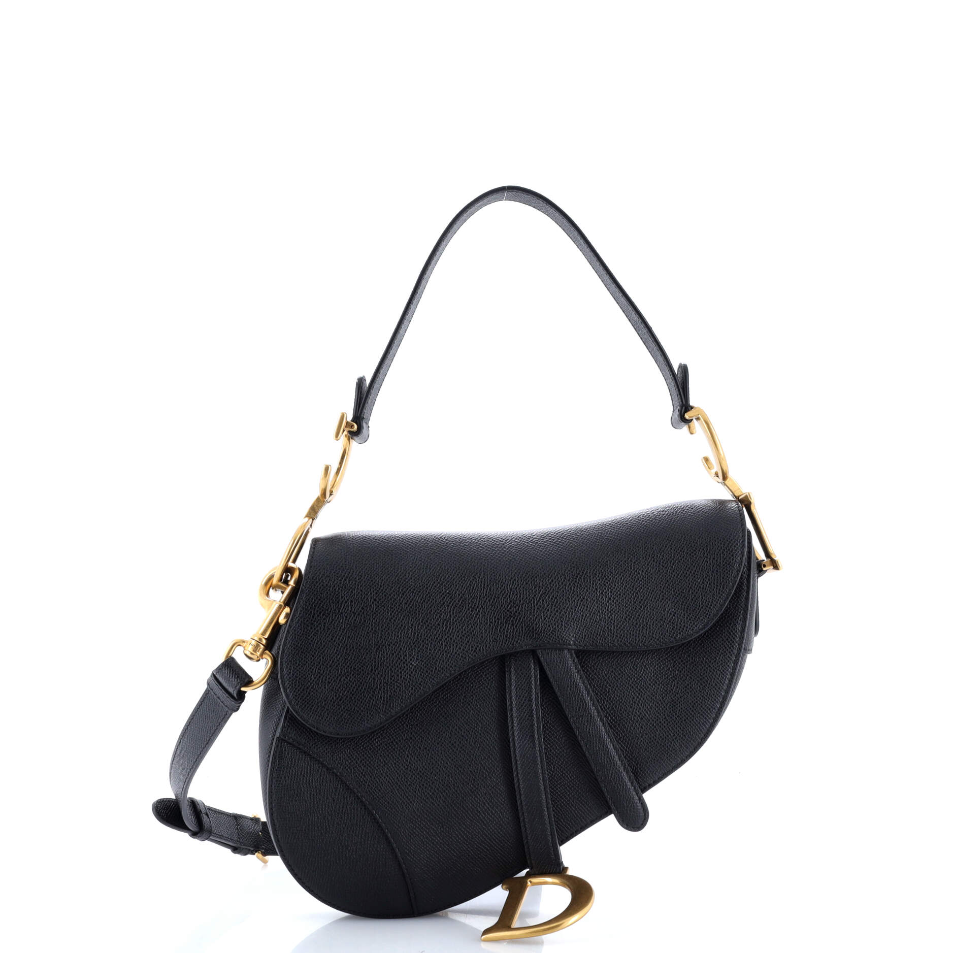 Saddle Handbag with Strap Leather Medium - Image 2