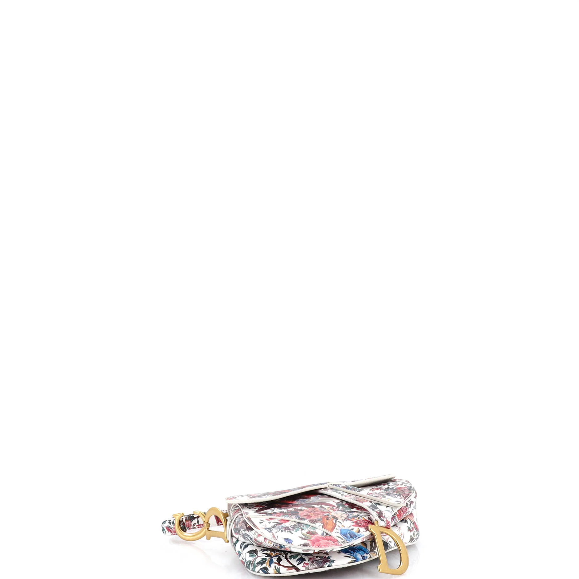 Saddle Handbag with Strap Printed Leather Medium - Image 4