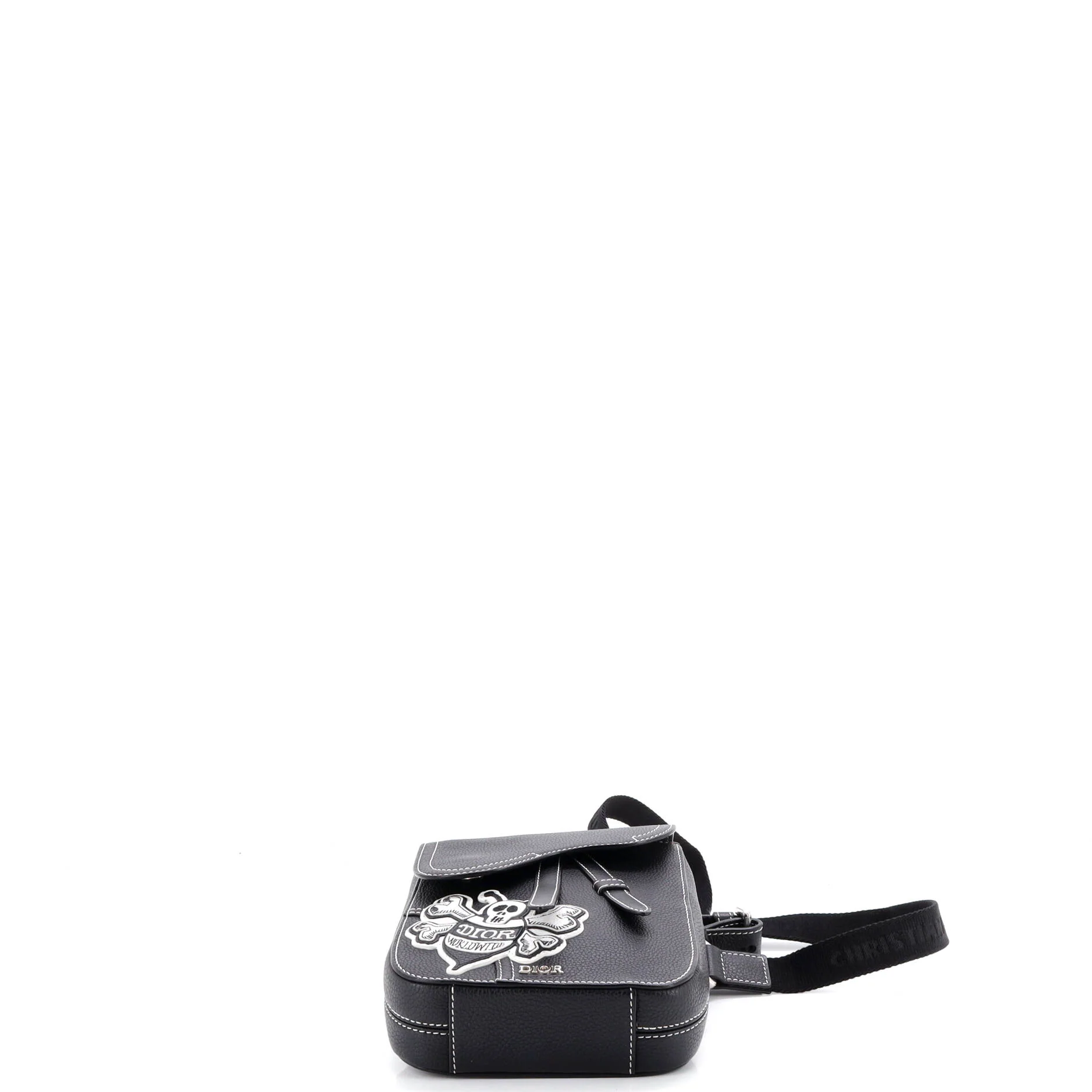 Stussy Saddle Messenger Pouch Leather with Applique - Image 4