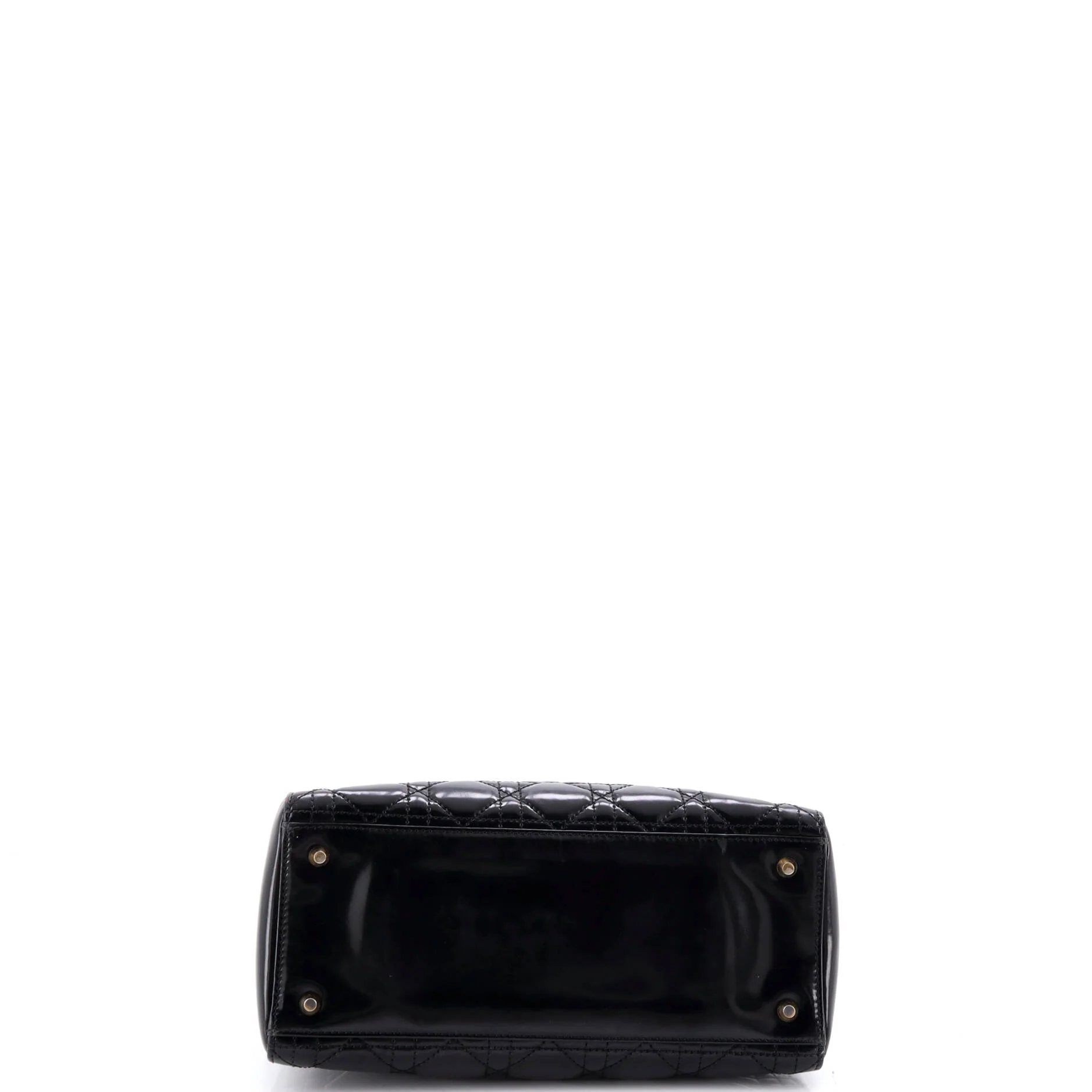 Vintage Lady Dior Bag Cannage Quilt Patent Medium - Image 4