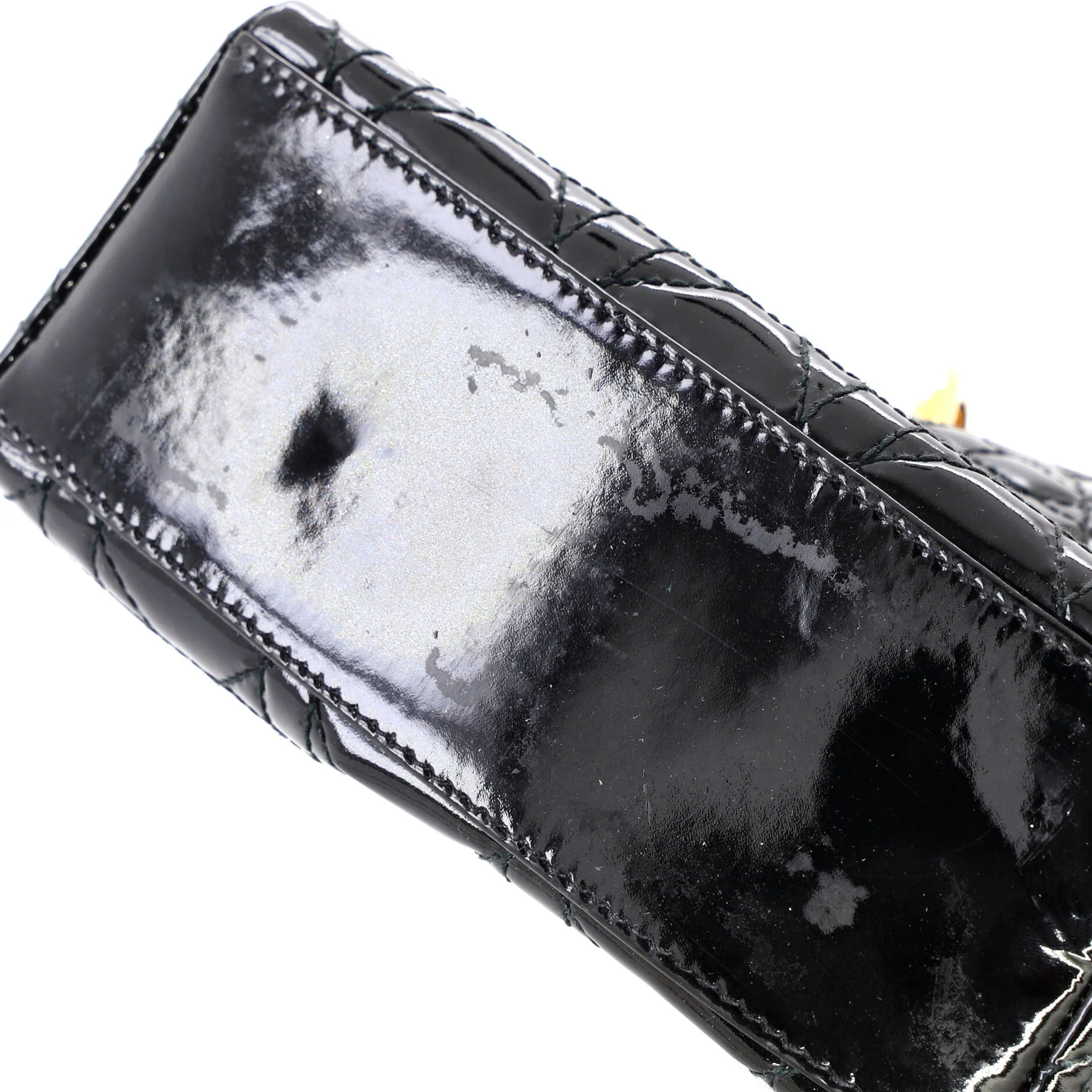Vintage Lady Dior Bag Cannage Quilt Patent Mini - Image 7