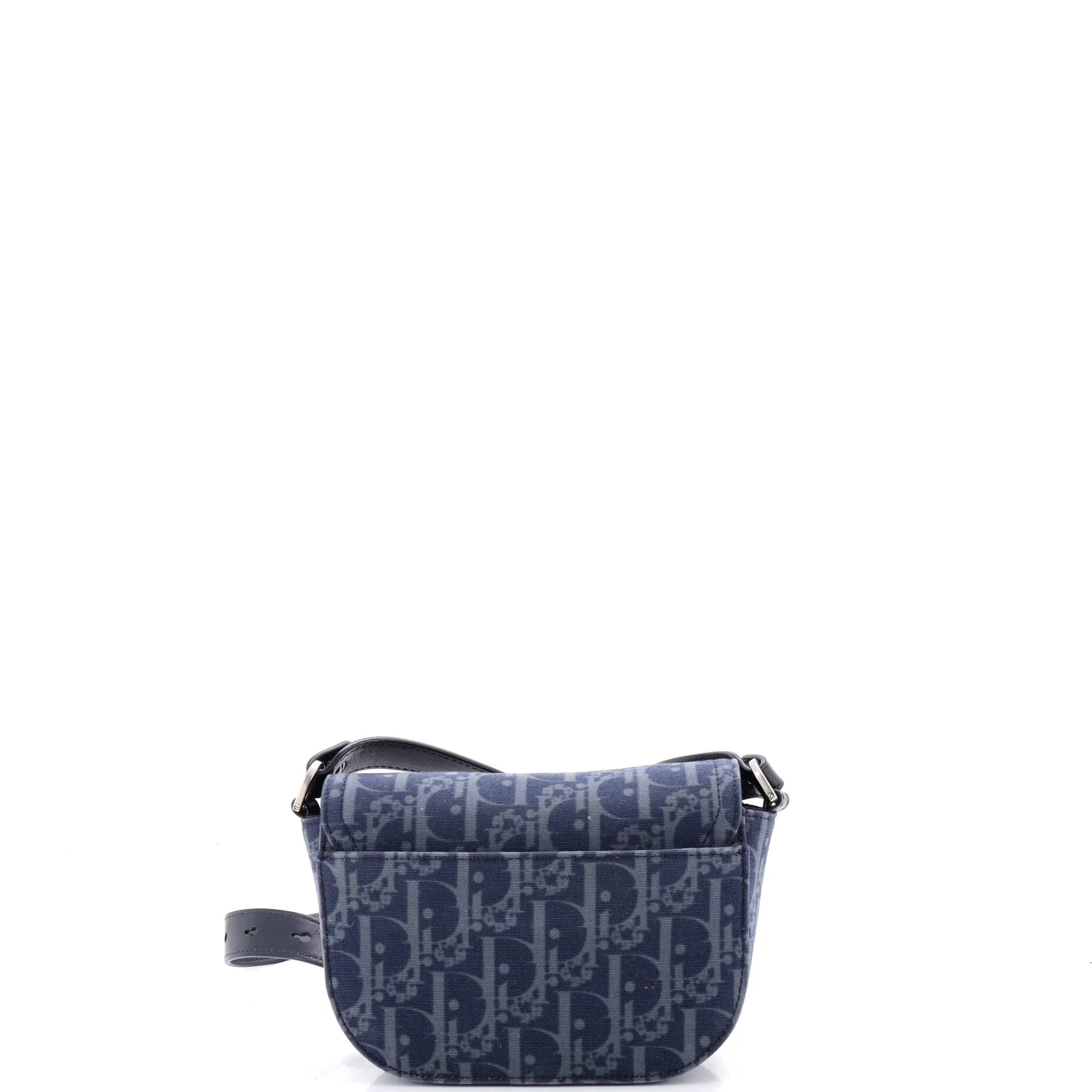 x Denim Tears Saddle Buckle Flap Messenger Bag Printed Oblique Denim Small - Image 3