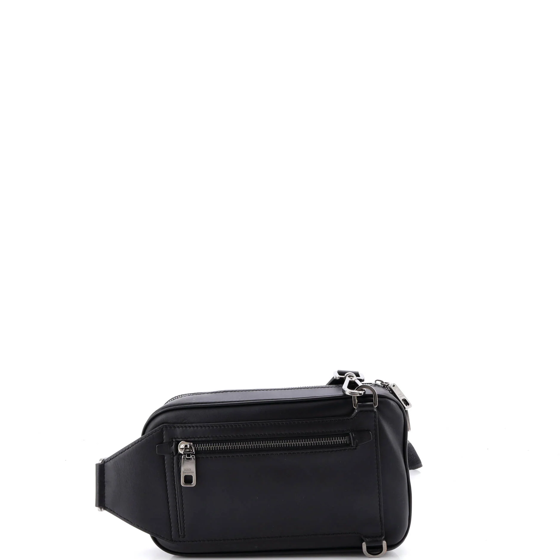 Raised Logo Crossbody Bag Embossed Leather - Image 3