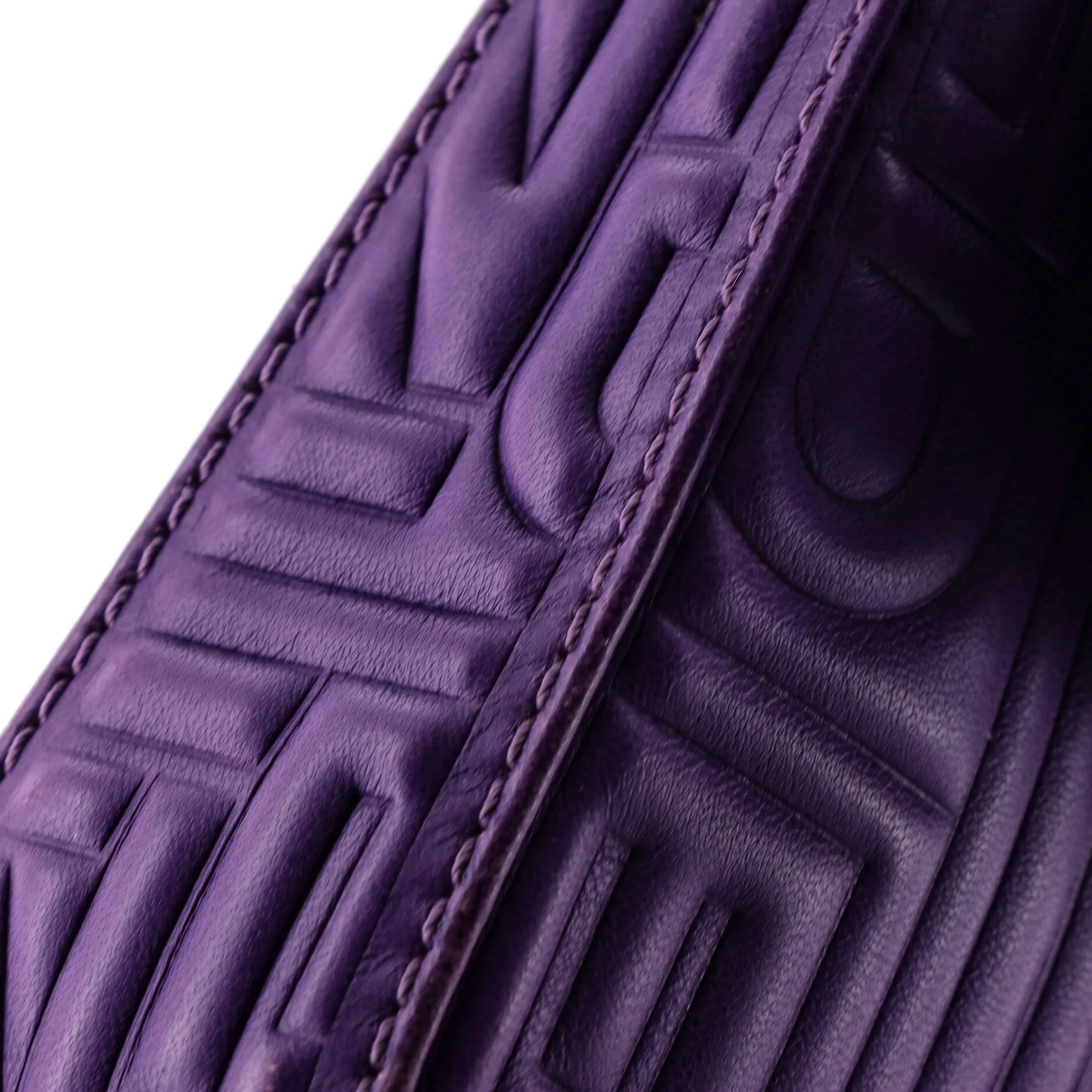 Baguette Bag Logo Embossed Leather Small - Image 6