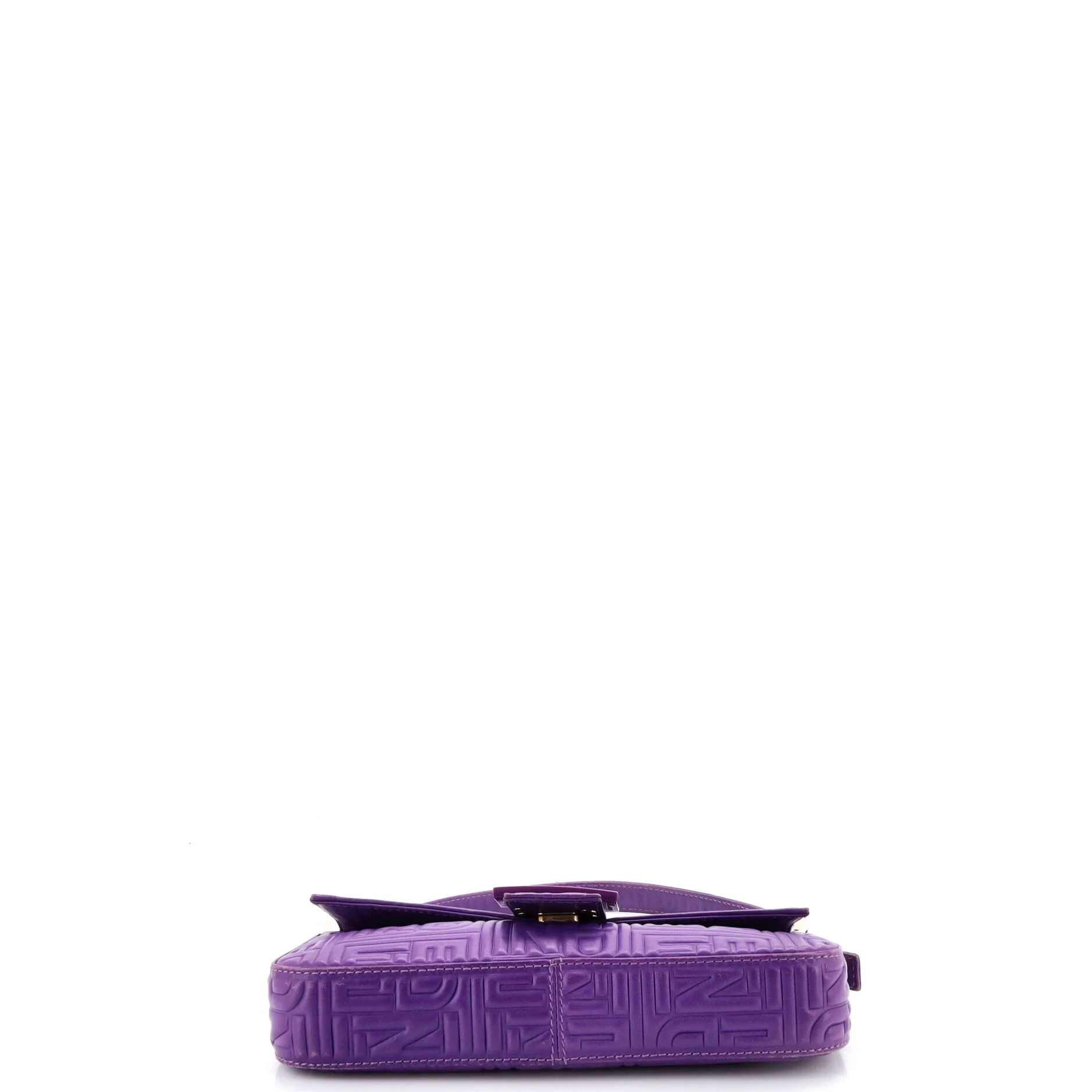 Baguette Bag Logo Embossed Leather Small - Image 8